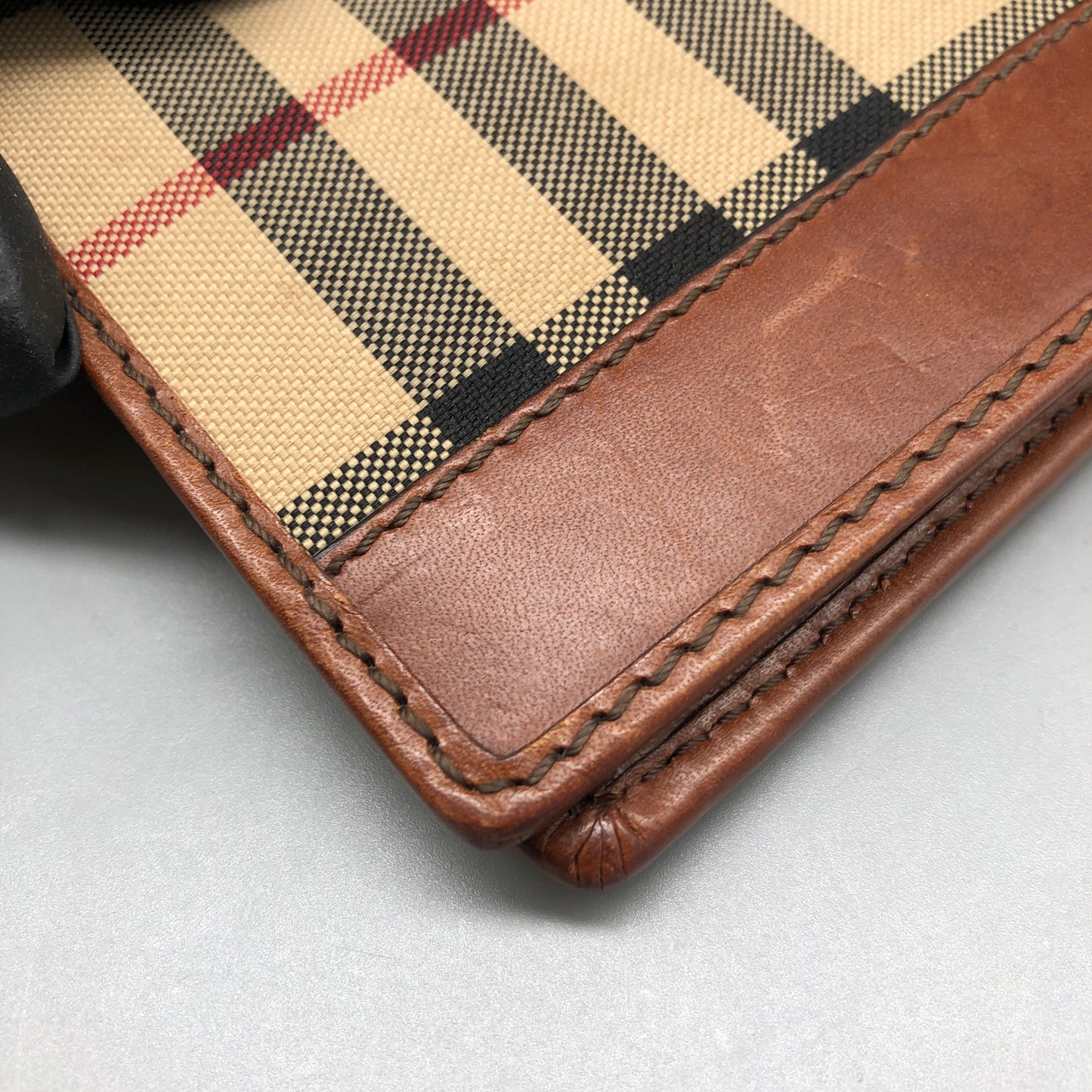 Burberry Beige/Brown Haymarket Check Long Wallet