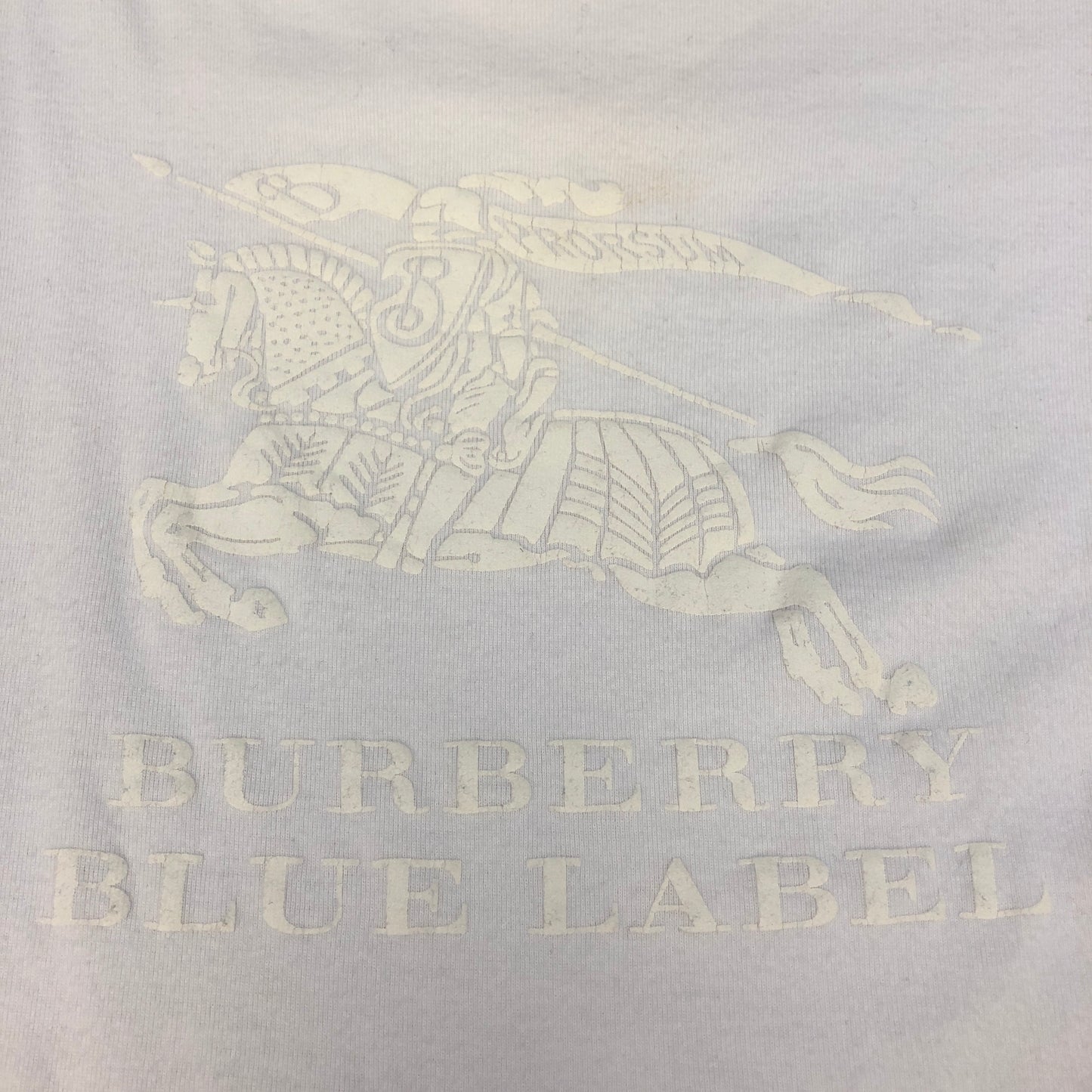 Burberry Blue Label Embroidered Horse Long Sleeve Top Size 38 Cream