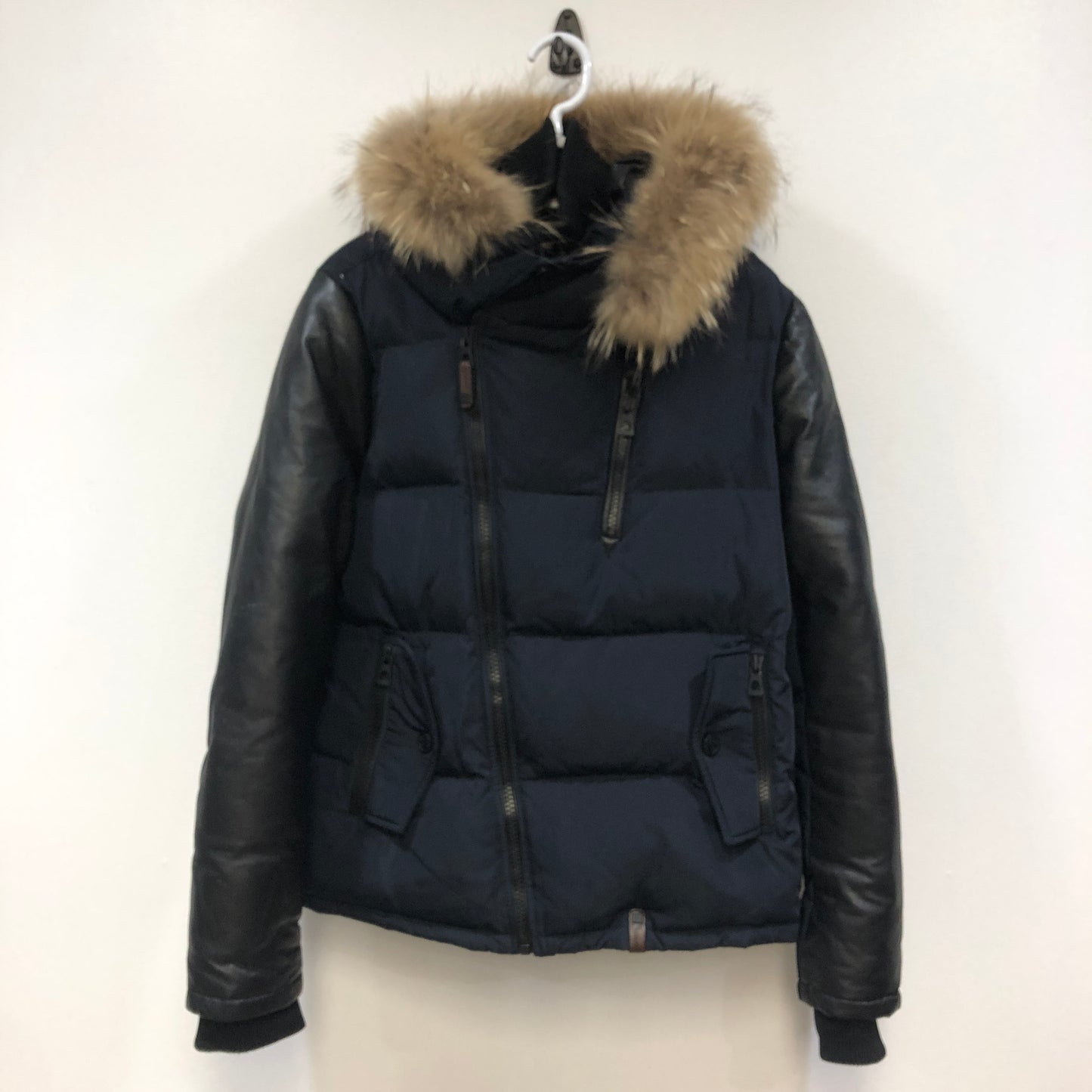 Rudsak Fur-Trimmed Down Jacket Size M Black