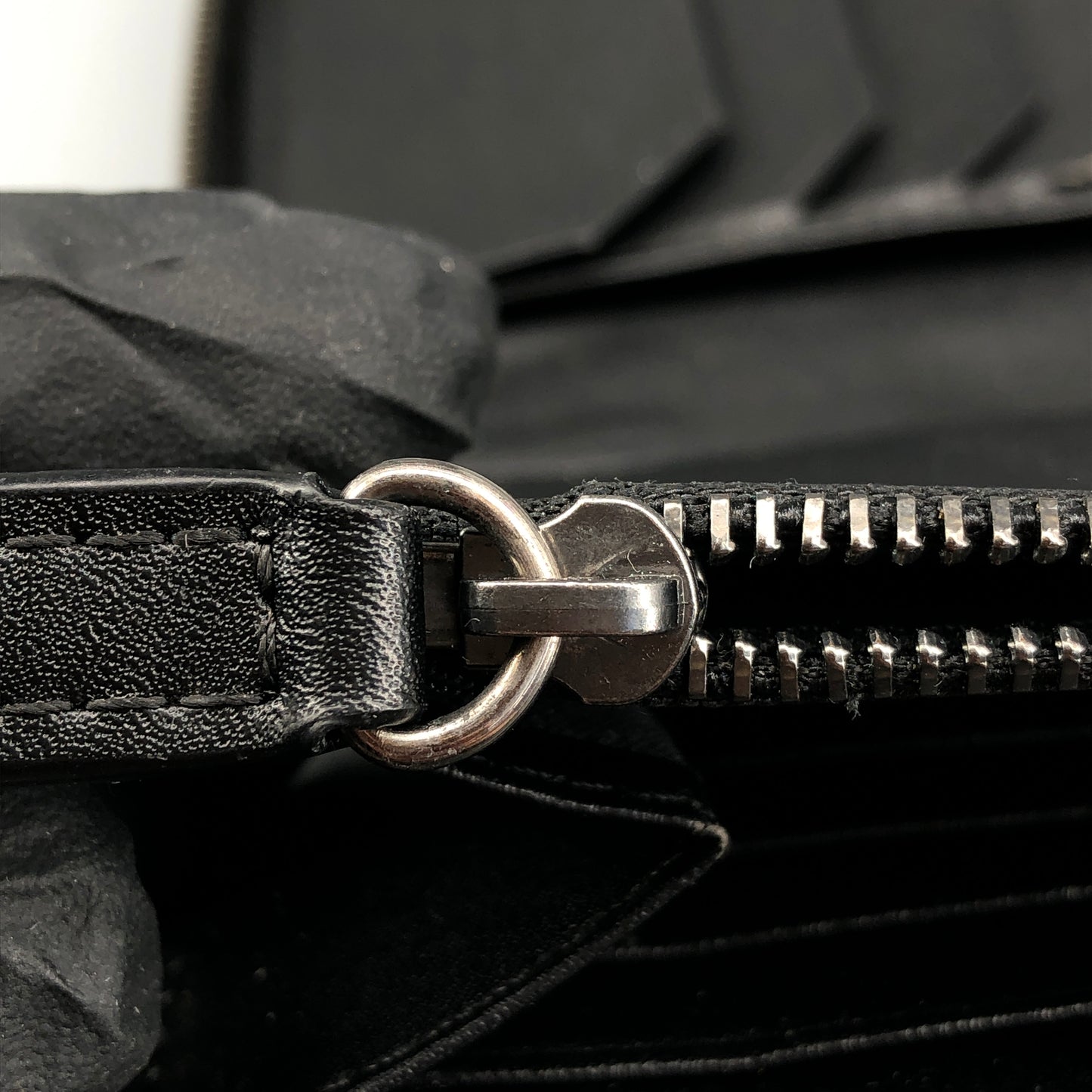 Burberry Check Zip-Around Wallet Black