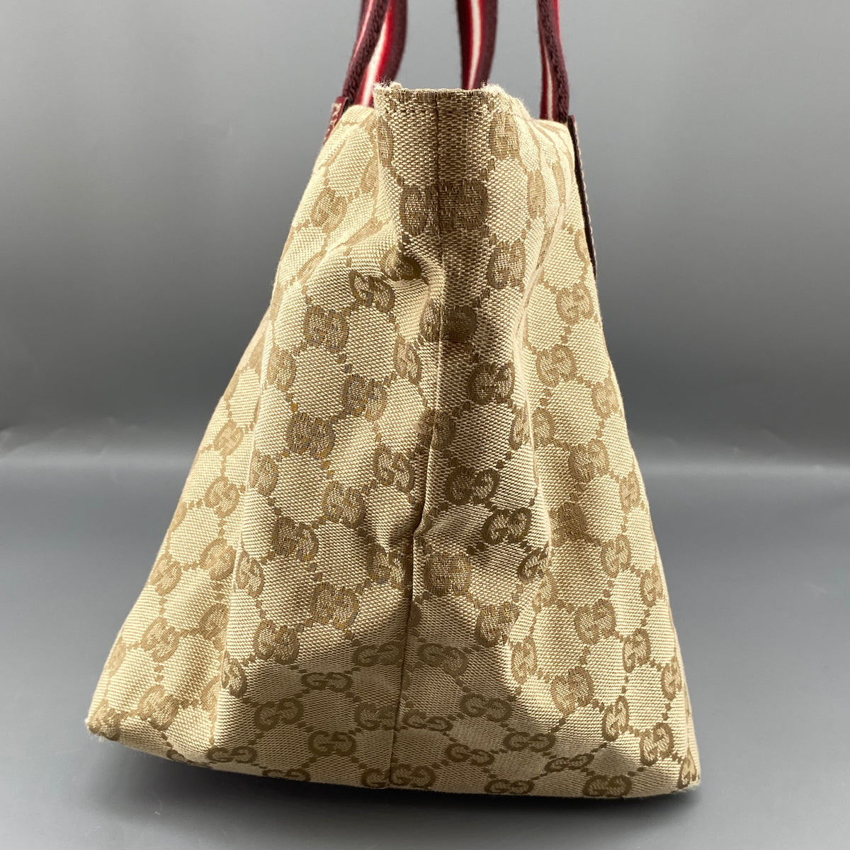 Gucci Beige GG Supreme Canvas  Sherry Line Tote Bag