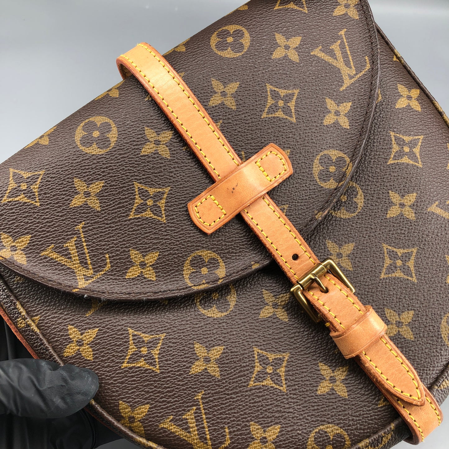 Louis Vuitton Vintage Monogram Chantilly Crossbody Bag Brown