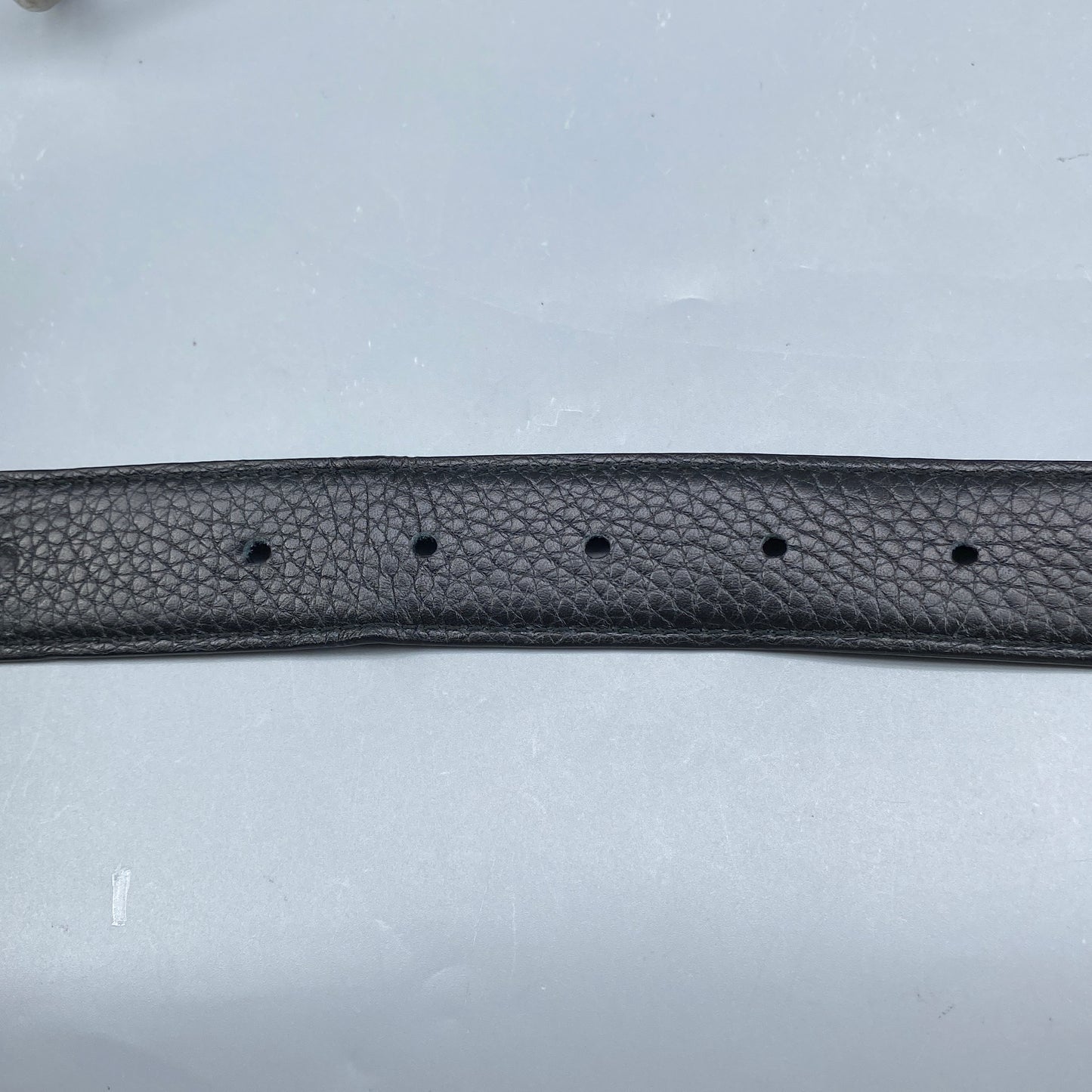 Ferragamo Black Leather Double Gancini Buckle Belt 95cm