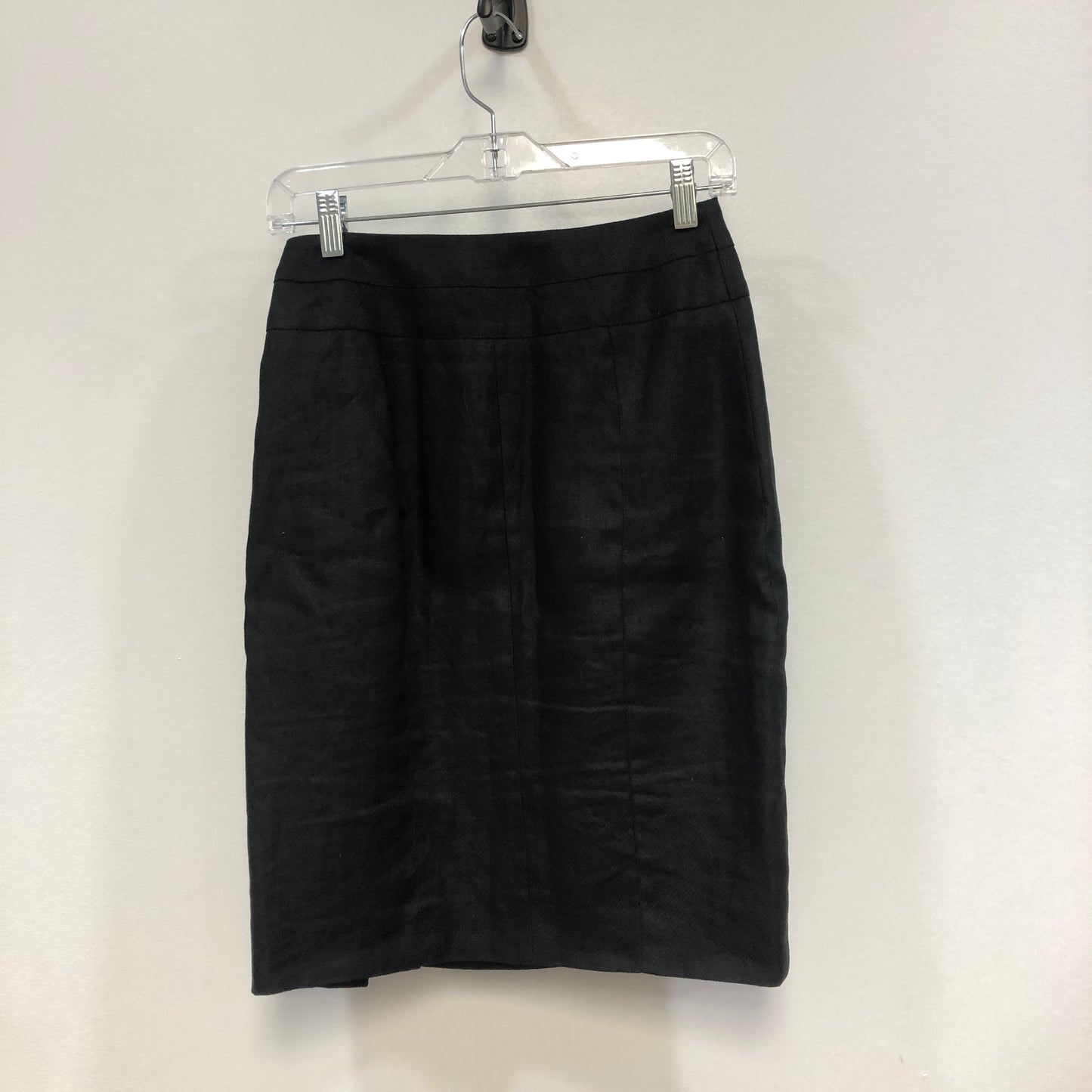 Versace Black Textured Pencil Midi Skirt Size 38 W26 L22 Inches