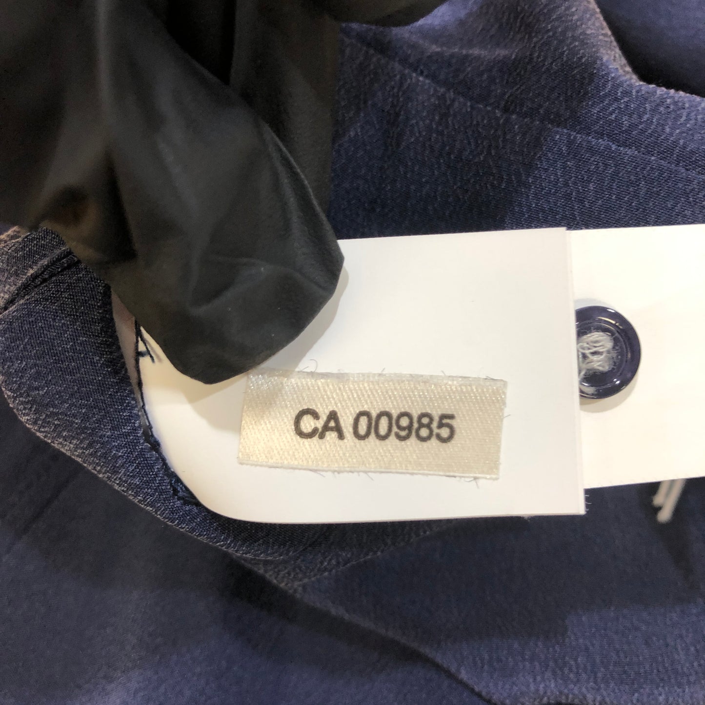 Cedric Charlier NWT Navy Blue Tie-Neck Blouse Size 38