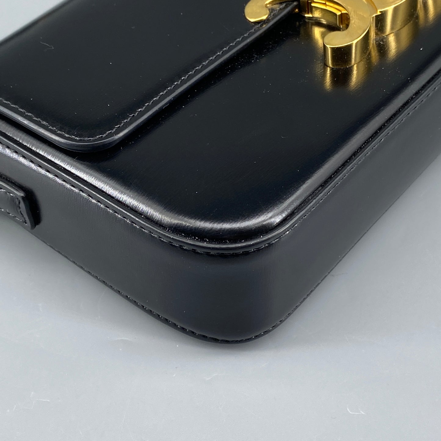 Celine Black Triomphe Shoulder Bag