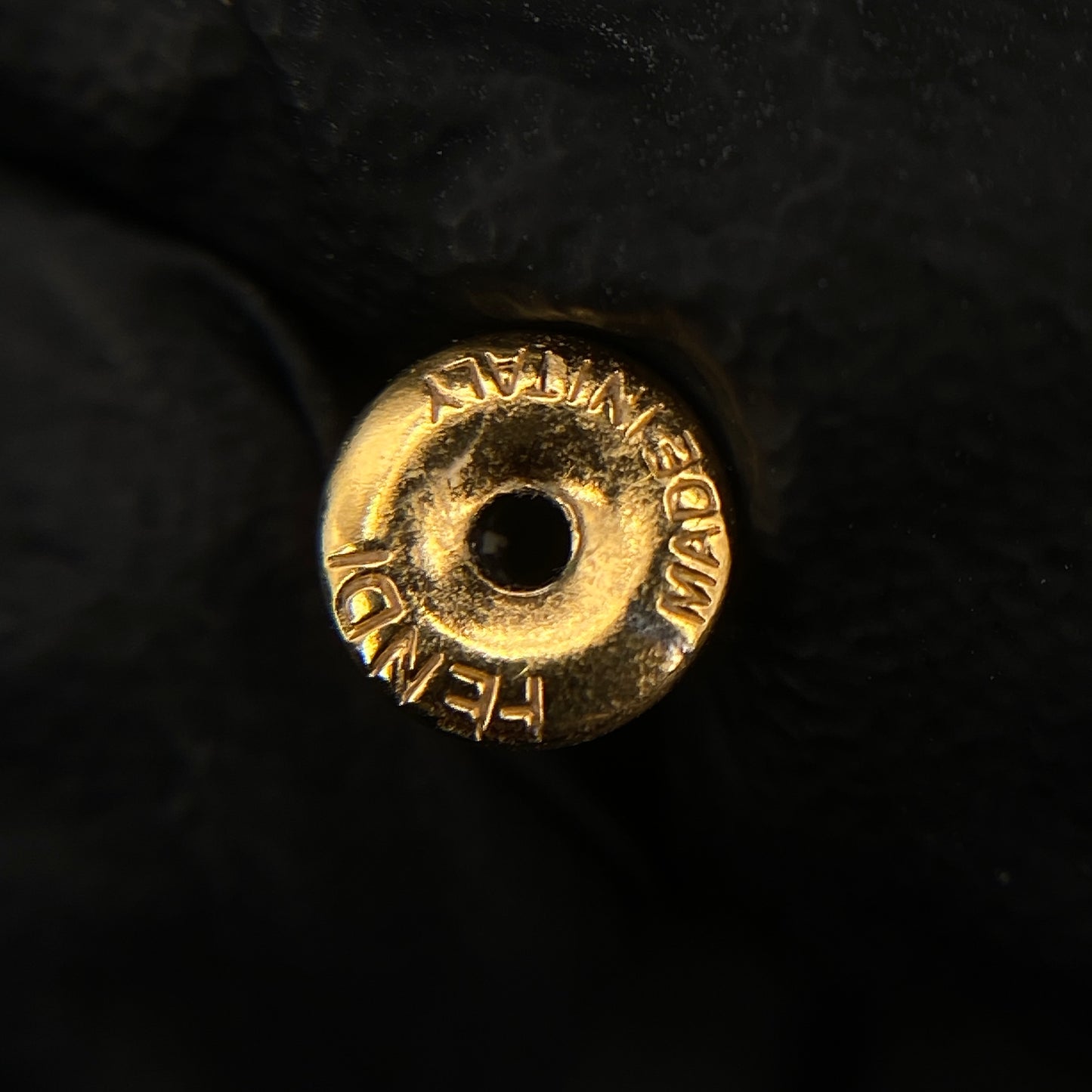 Fendi Gold-Tone Crystal Encircled FF Logo Stud Earrings