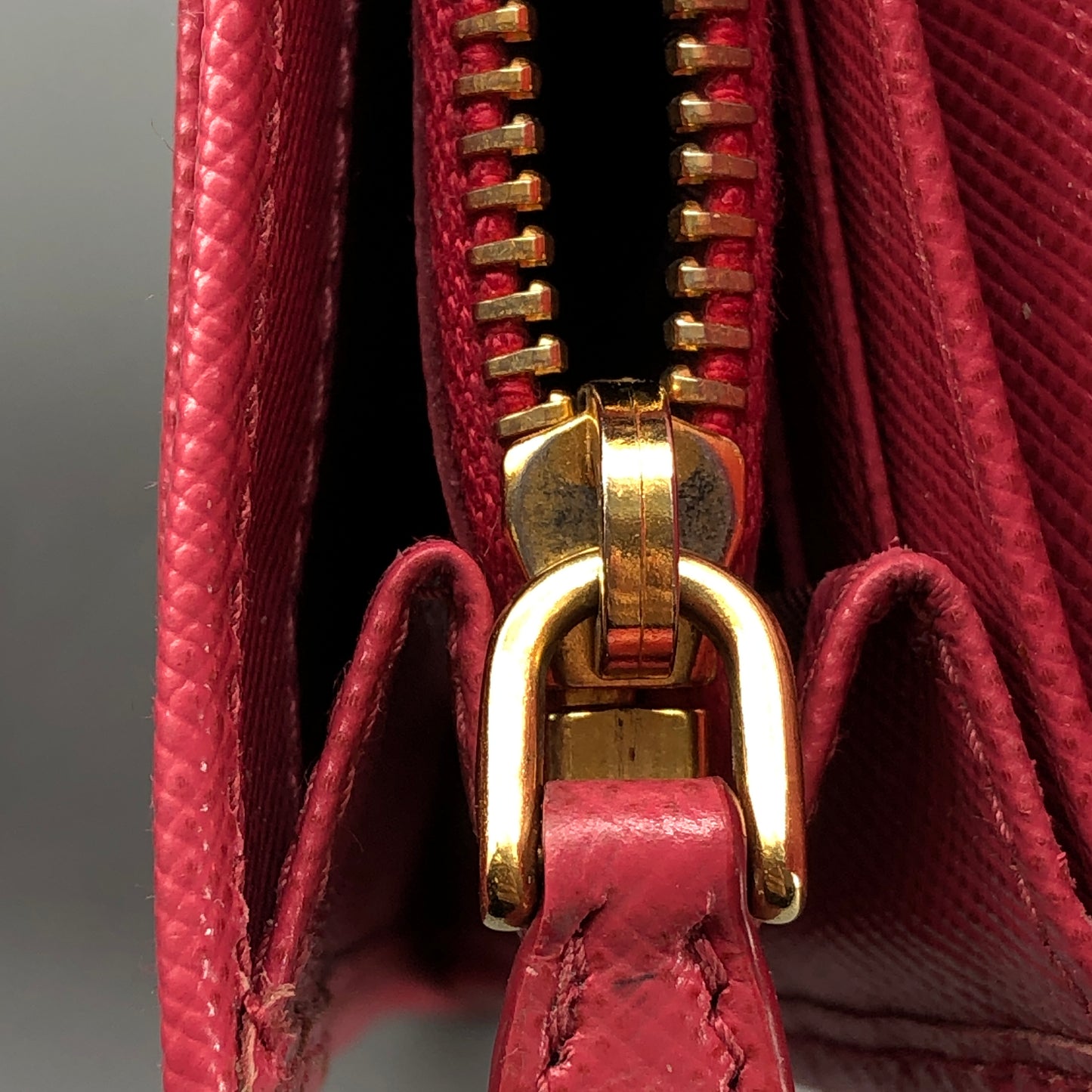 Prada Pink Saffiano Leather Flap Long Wallet