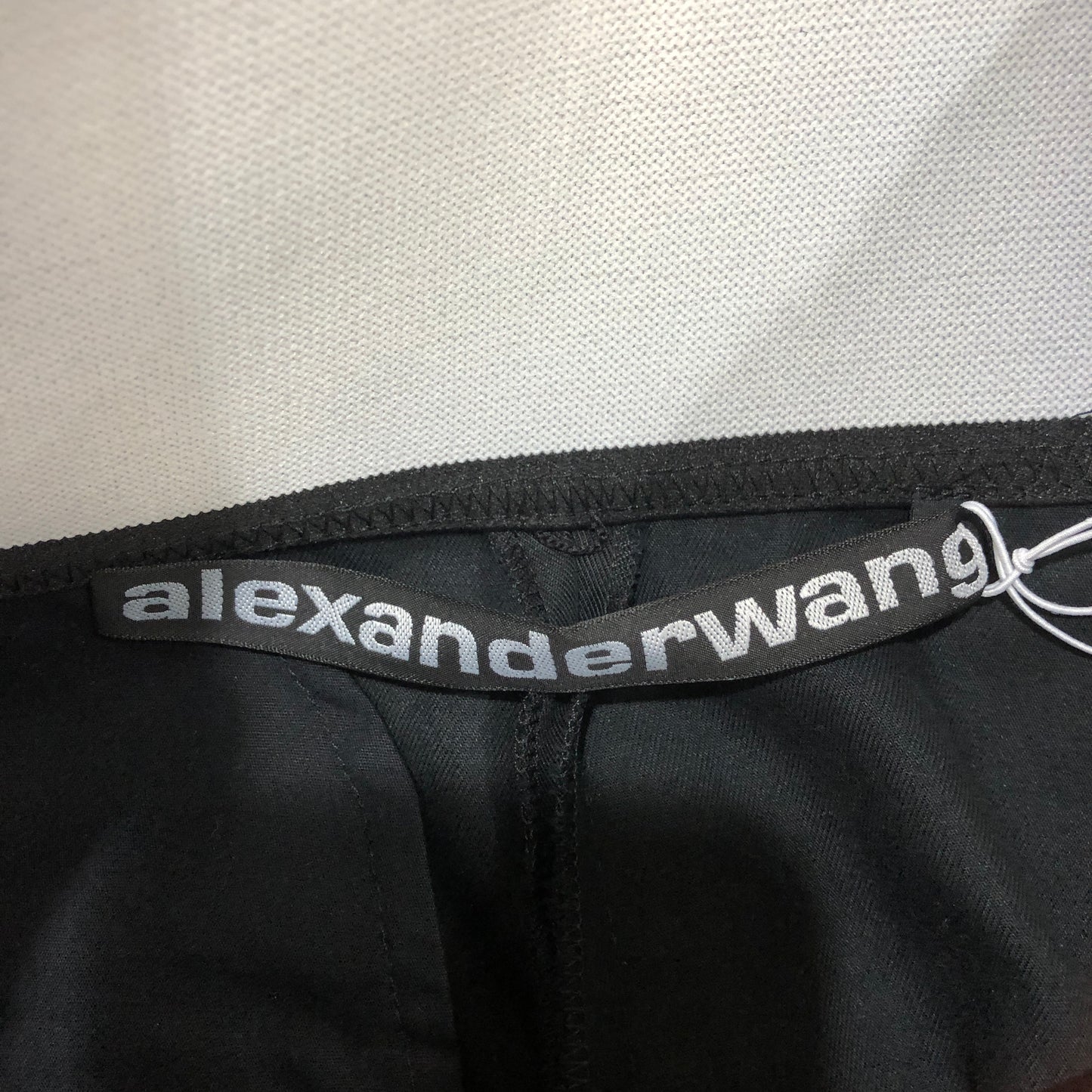 Alexander Wang Logo Waistband Shorts Size 6 Black