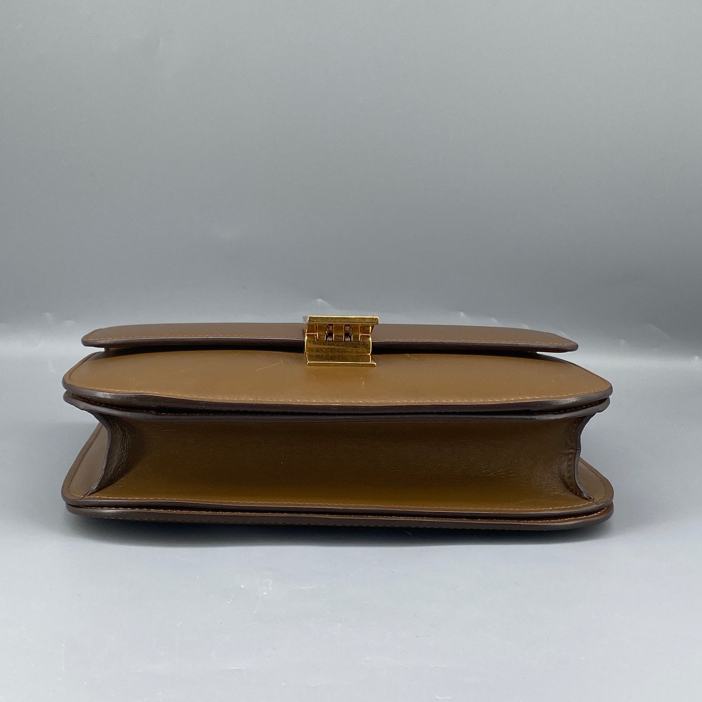 Celine Tan Box Calf Leather Classic Box Flap Crossbody Bag
