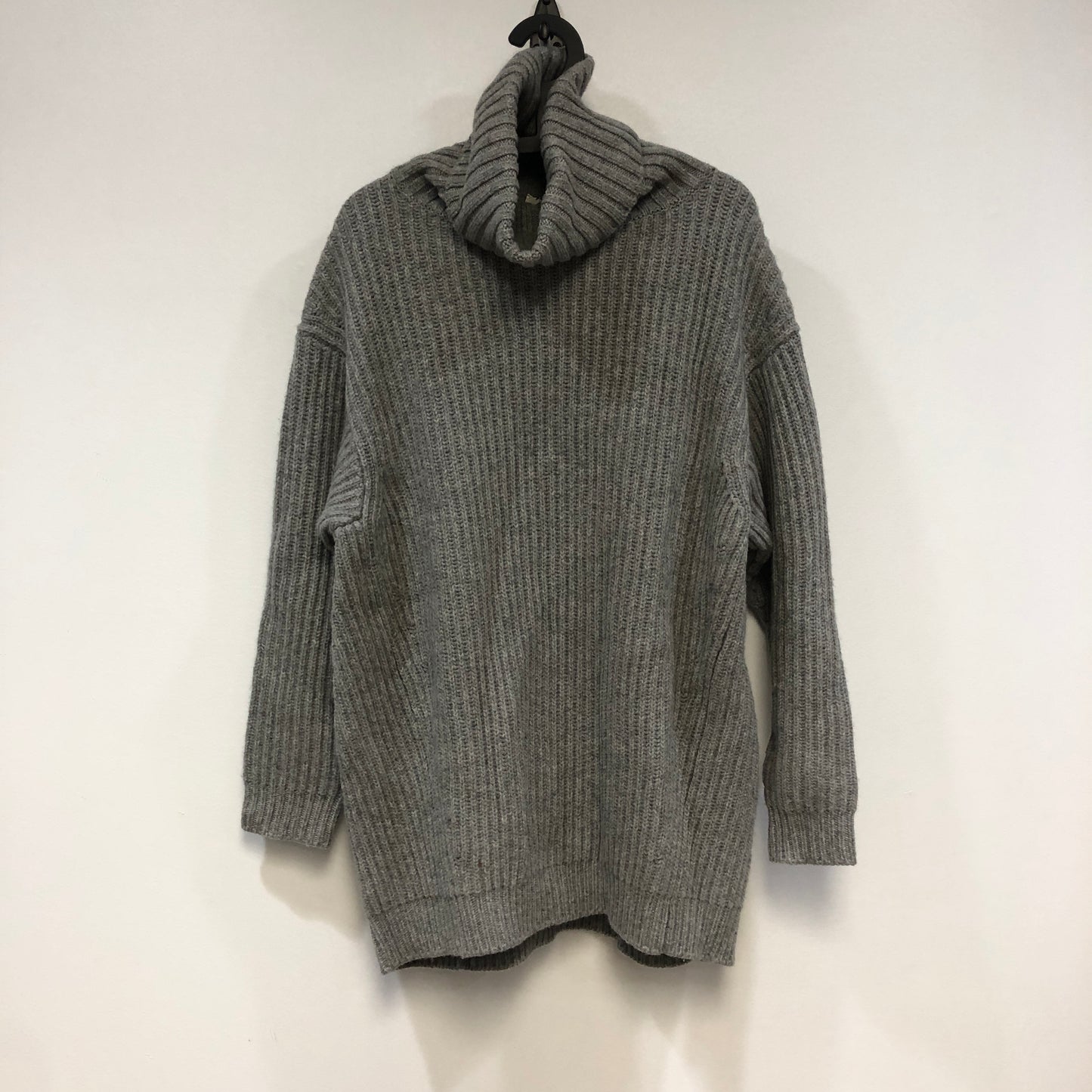 Acne Studios Grey Ribbed Knit Turtleneck Sweater Size S