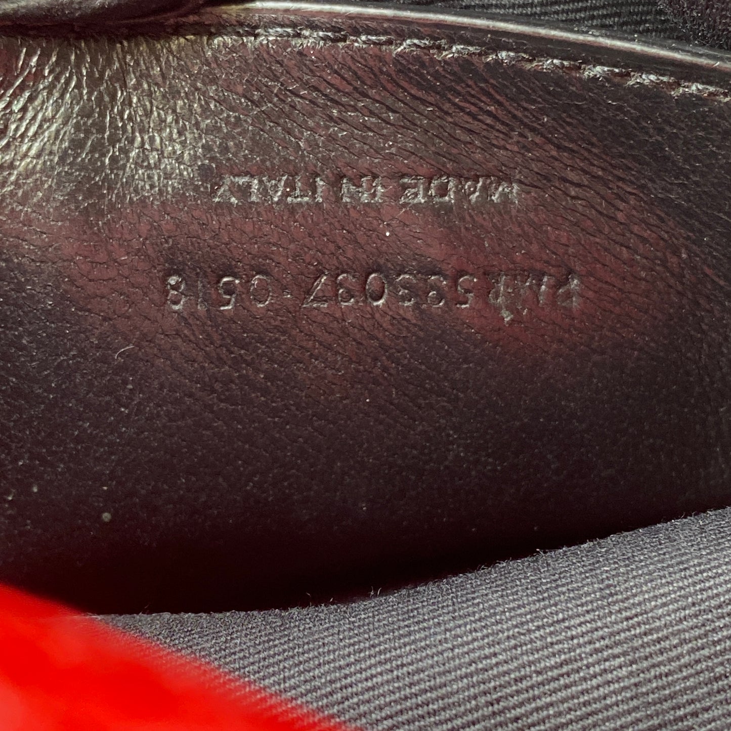 Saint Laurent Small Red Crinkled Leather Niki Chain Shoulder Bag