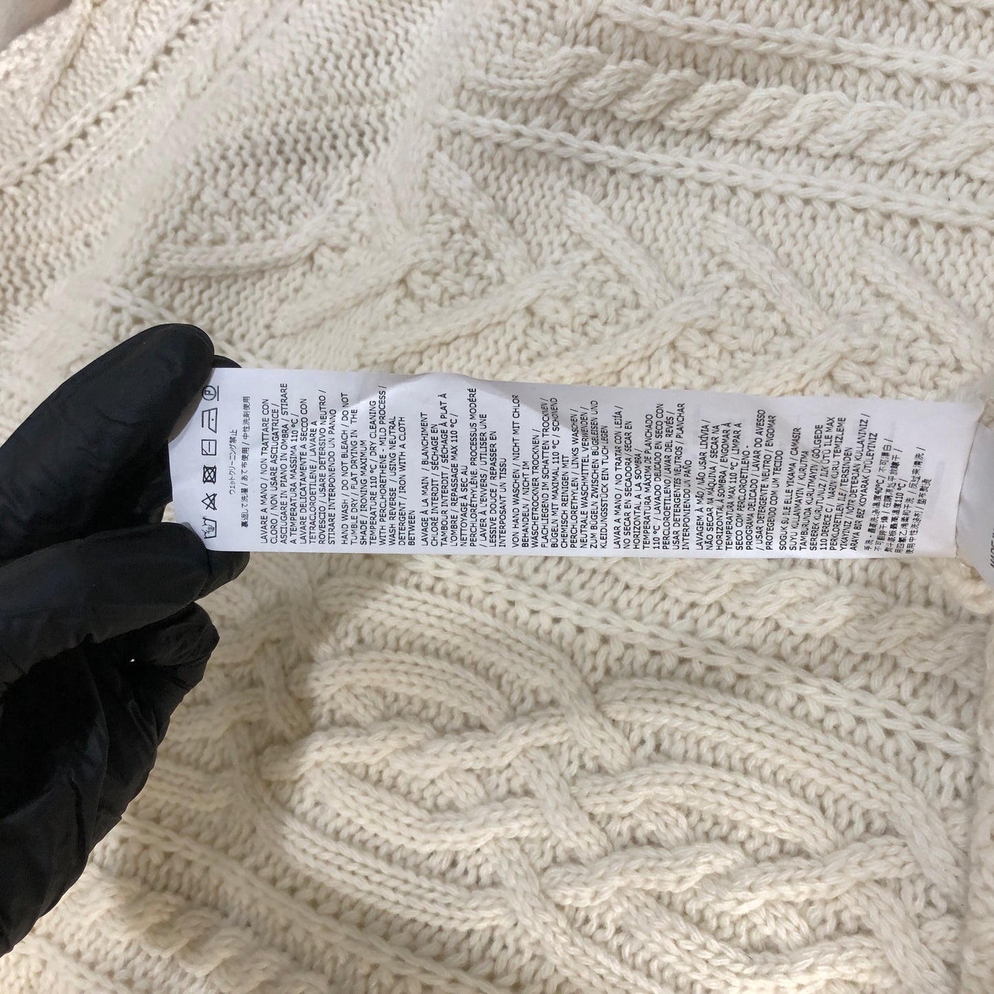 Intrend Off White Cable Knit Turtleneck Midi Sweater Dress Size XL