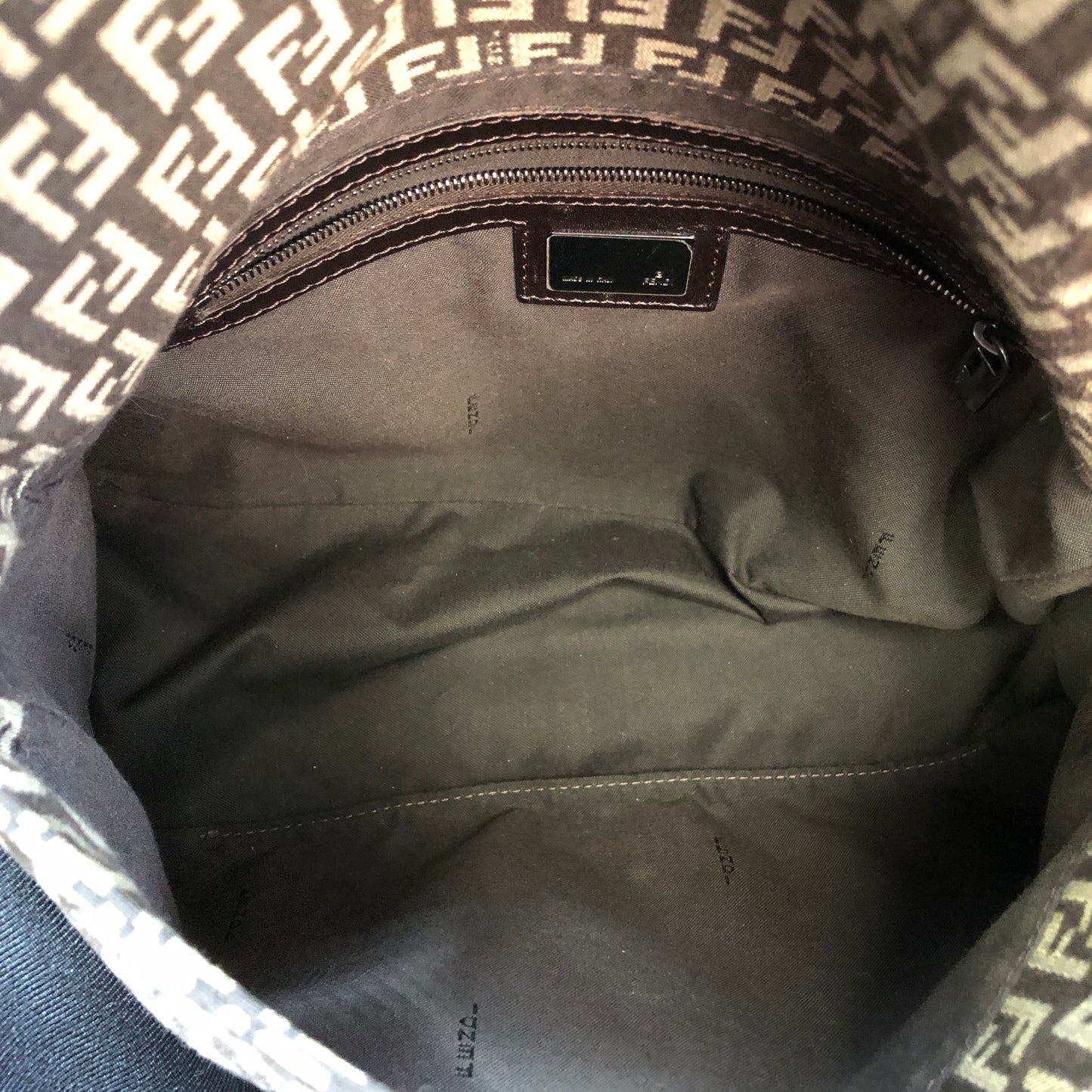 Fendi Zucca Shoulder Bag Brown