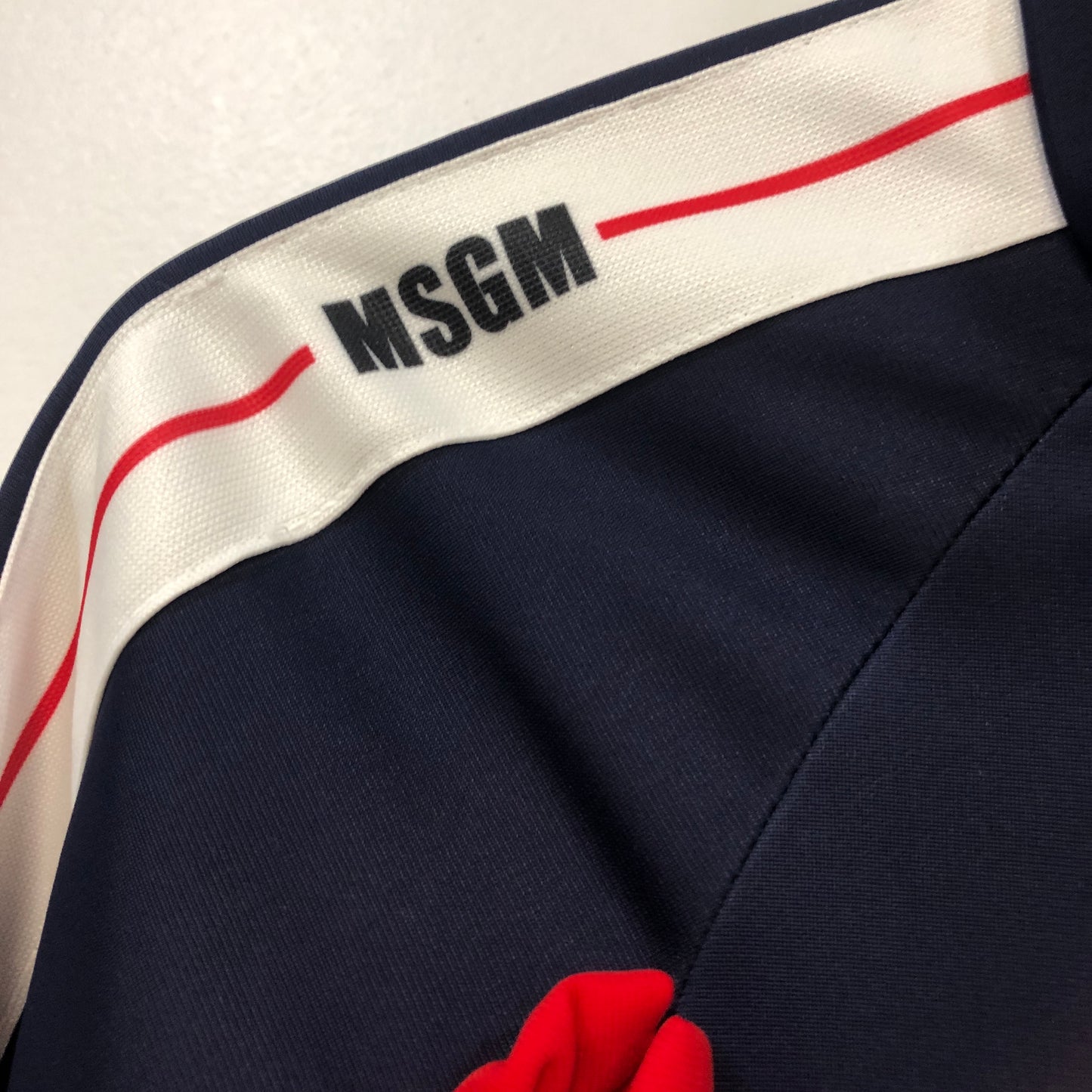 MSGM Navy Blue Colorblock Track Jacket & Pants Set