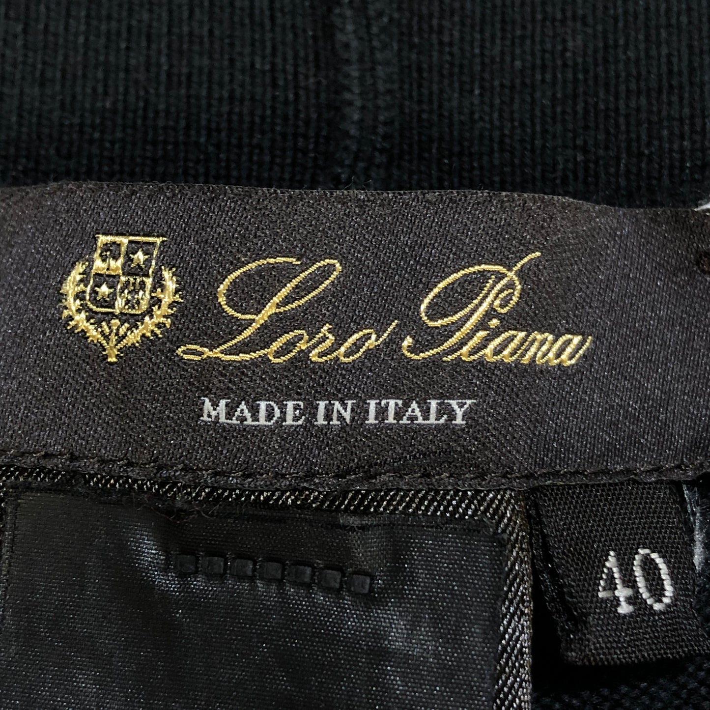 Loro Piana Black Knit Jogger Pants Size 40