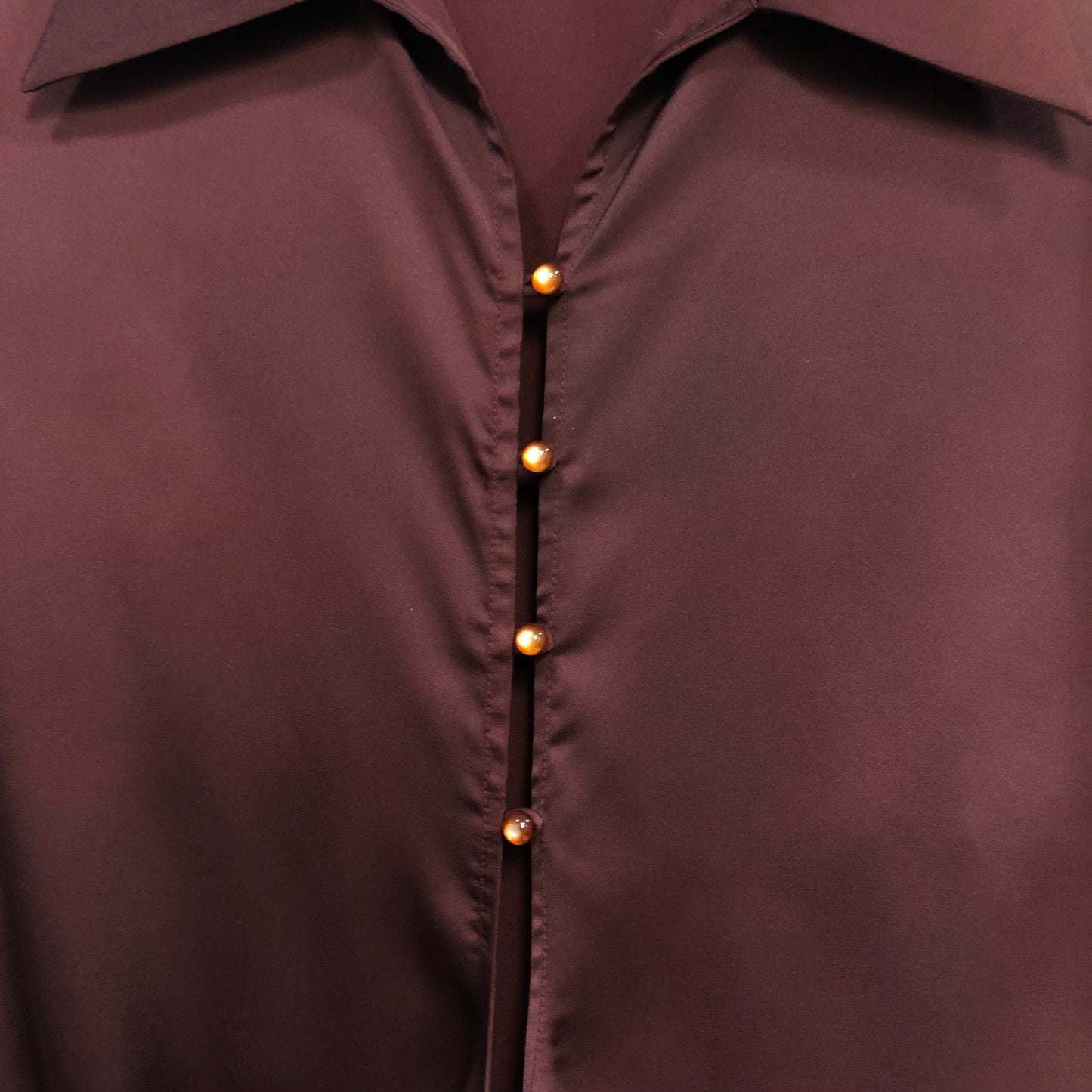Acne Studios Satin Wrap Blouse Burgundy