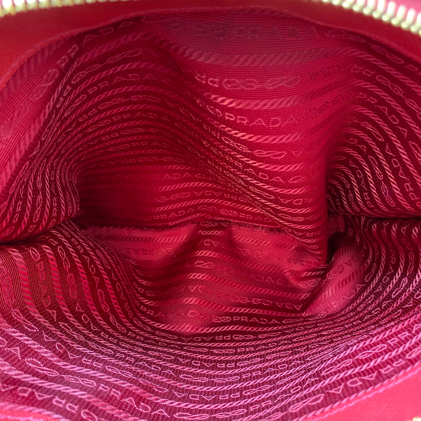Prada Red Saffiano Leather Galleria Bag