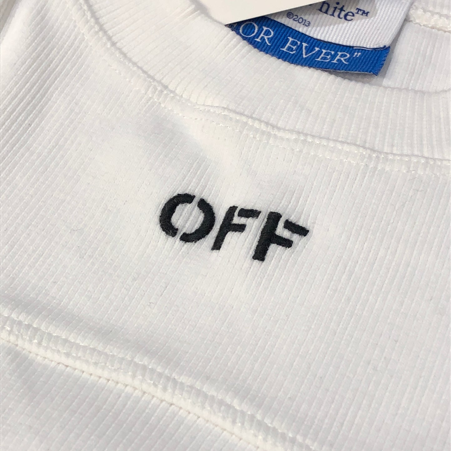 Off-White White Ribbed Sleeveless Tank Top Size 40