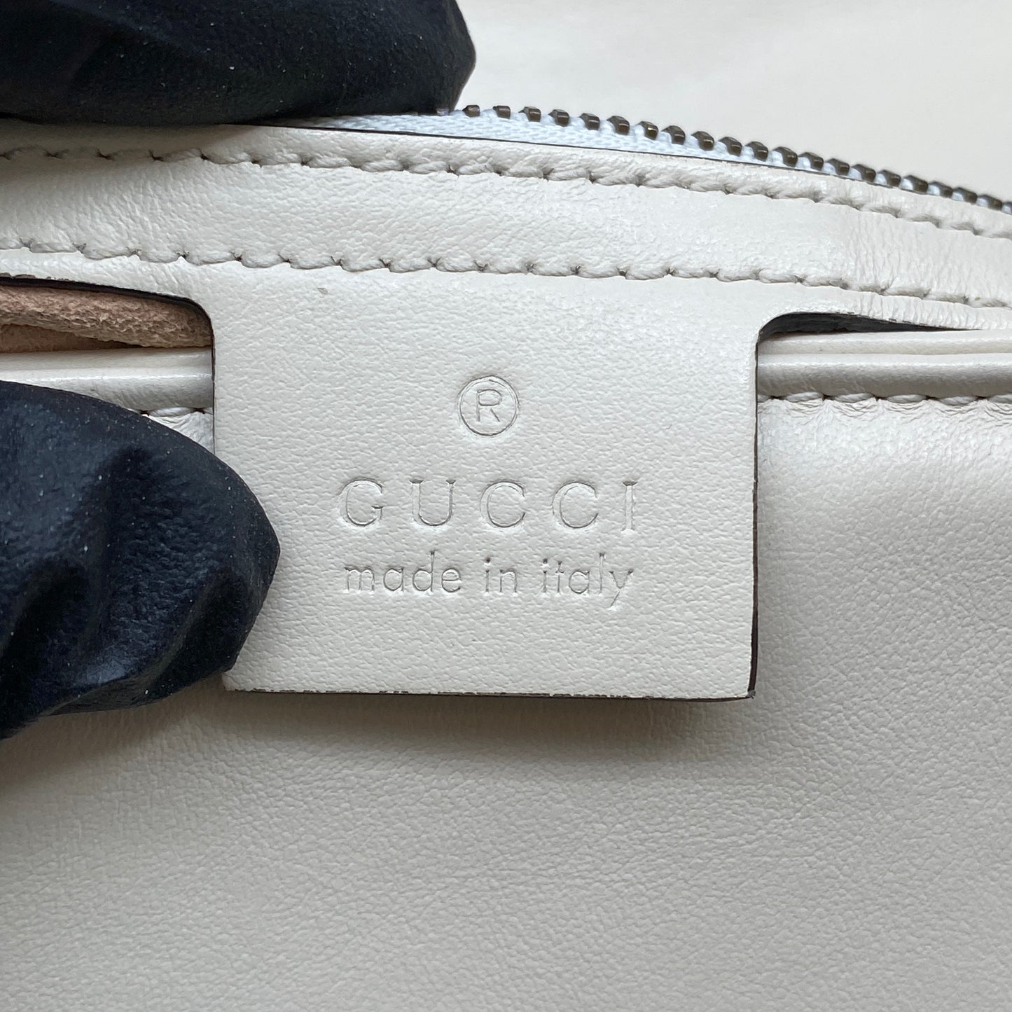 Gucci Cream GG Marmont Chevron Quilted Shoulder Bag