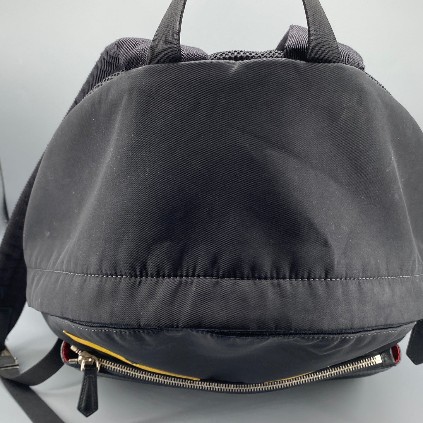 FENDI Black Nylon Monster Eyes Backpack