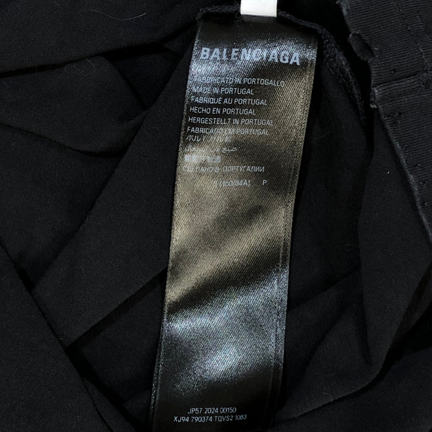 Balenciaga Deep Grey Statue Print Long Sleeve Hooded Top Size S