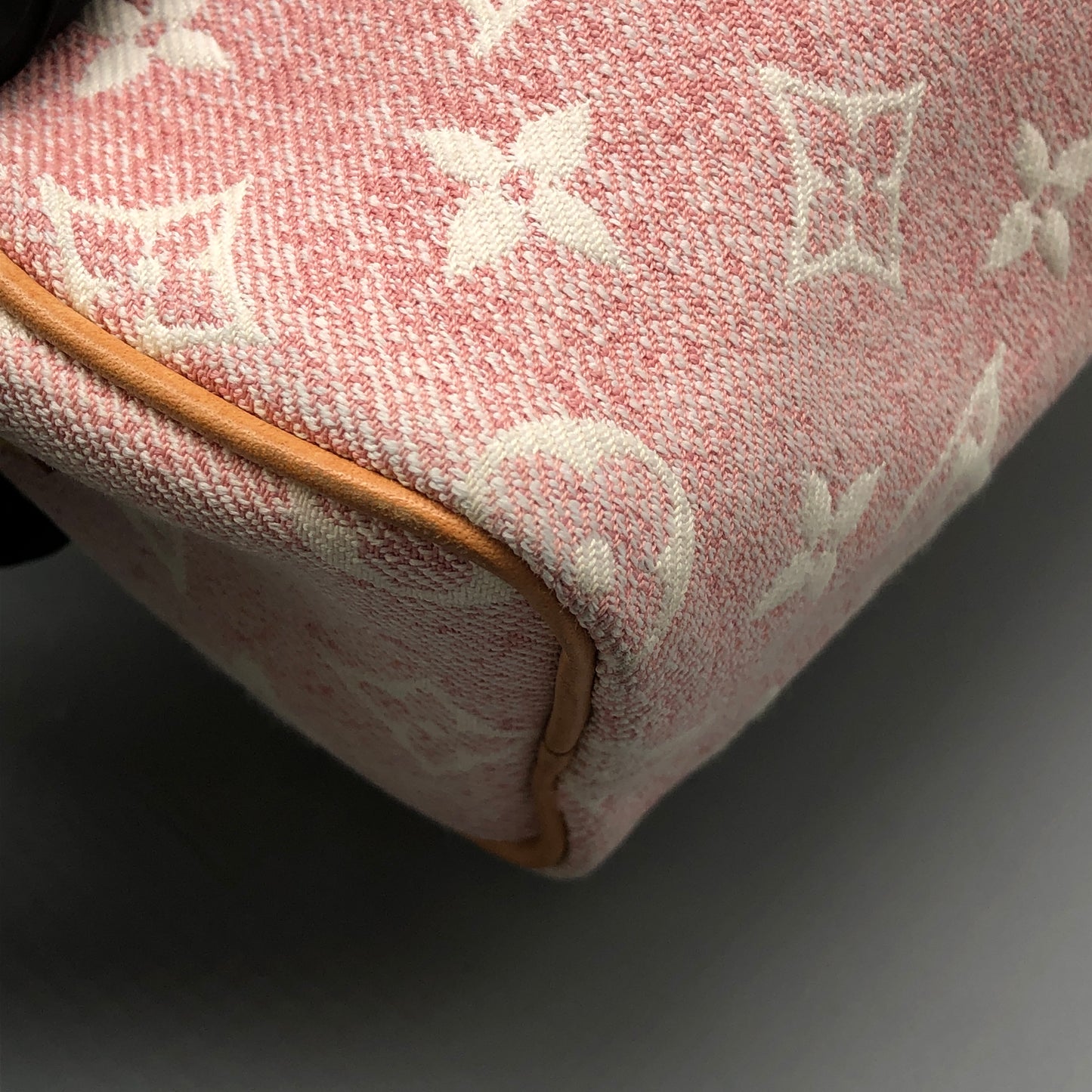 Louis Vuitton Nano Speedy Light Pink Monogram Denim Handbag