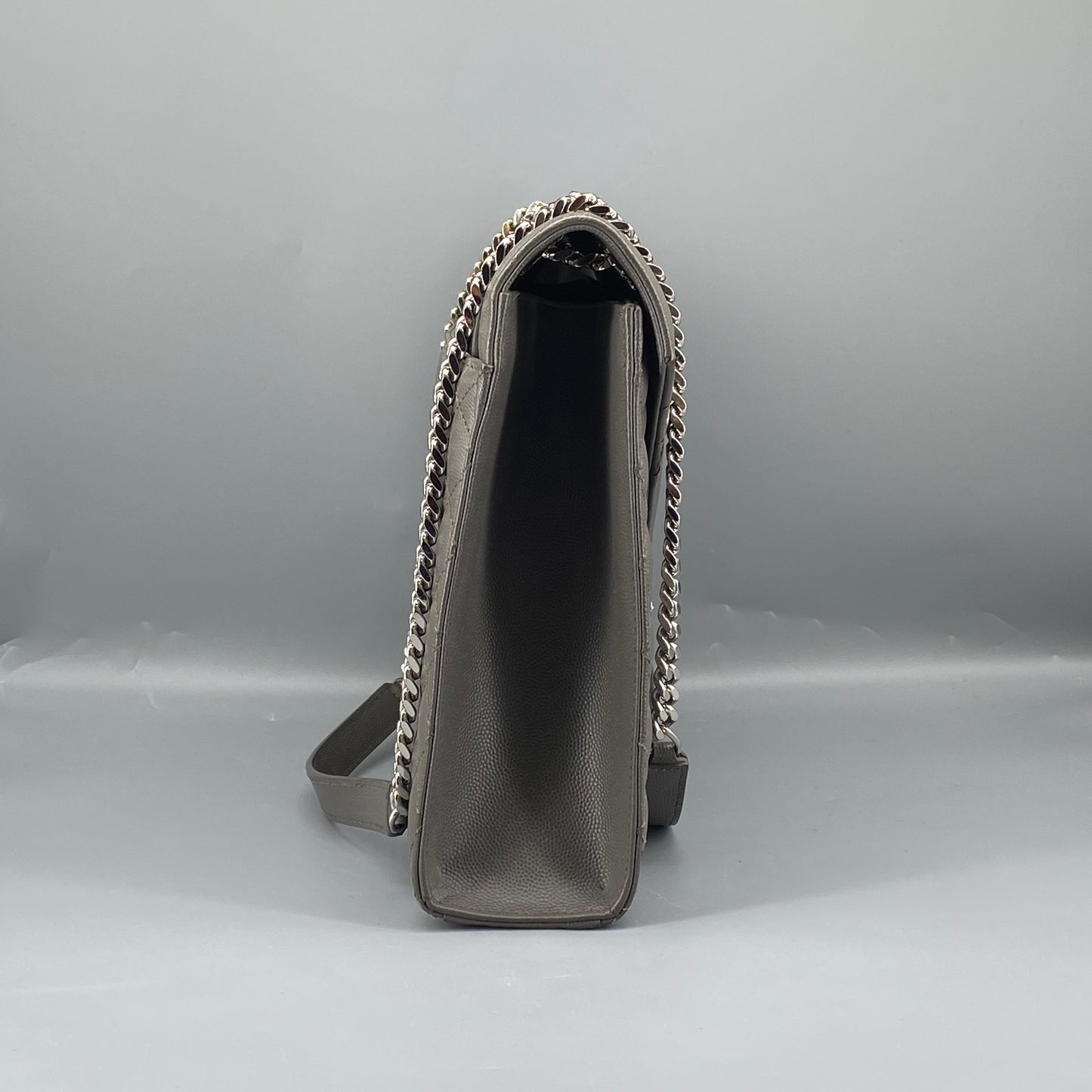 Saint Laurent Envelope Mix Matelassé Grey Chain Shoulder Bag