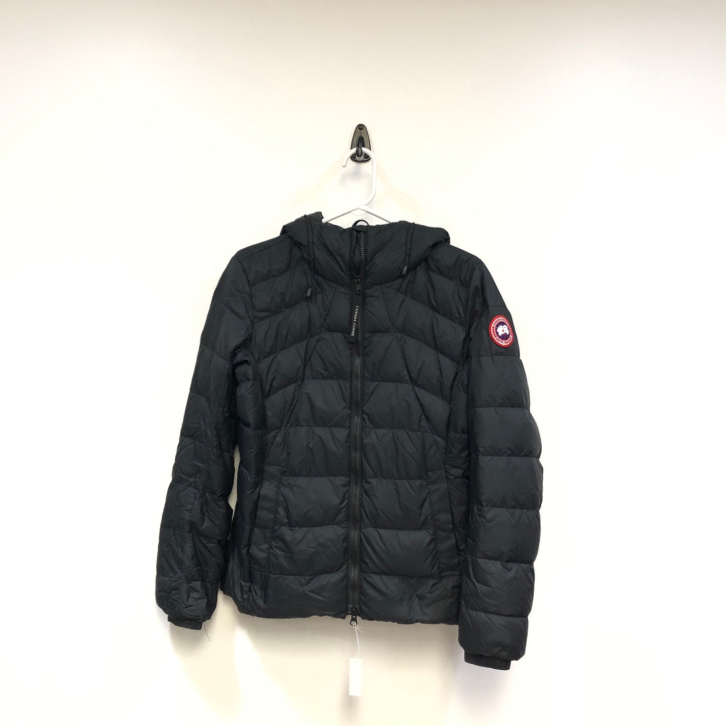 Canada Goose Black P2P 19.5in Hooded Light Down Jacket Size M