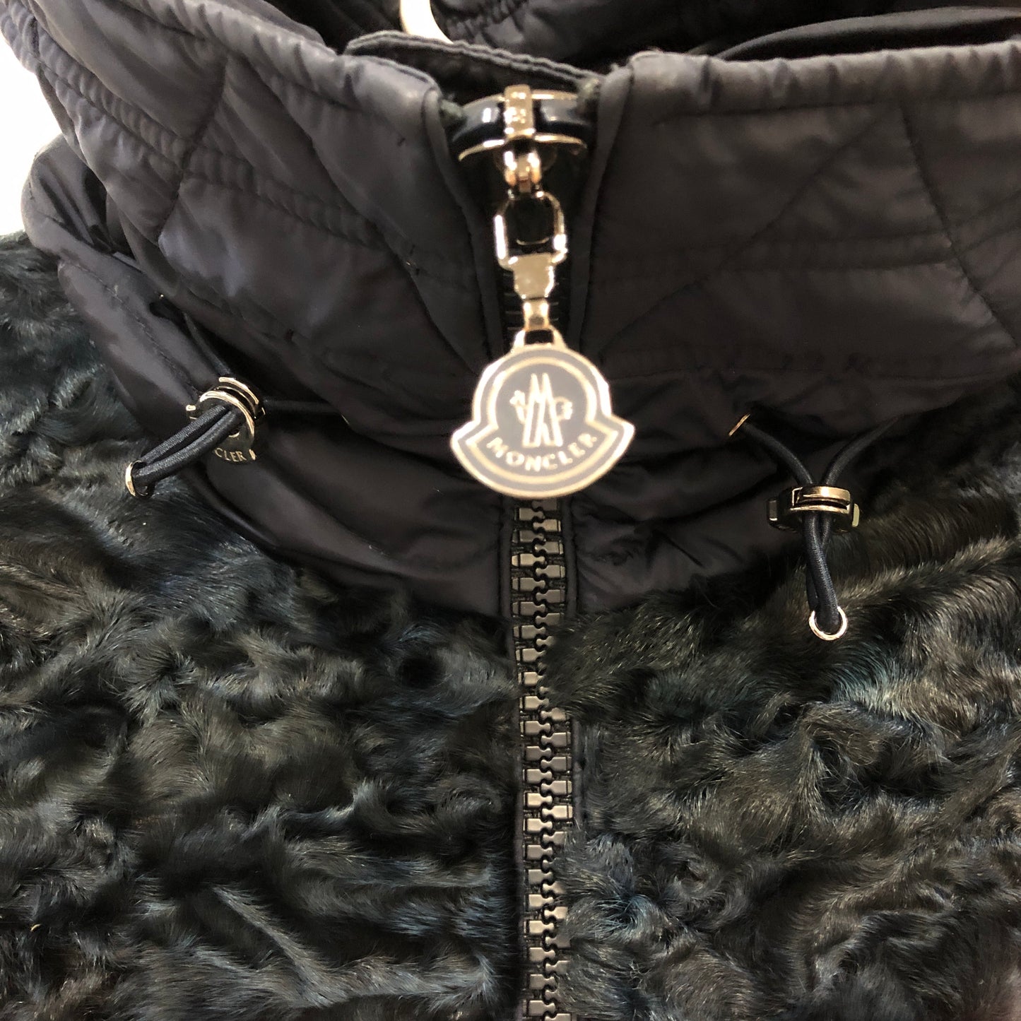 Moncler Dark Blue Quilted Down Jacket Size 00