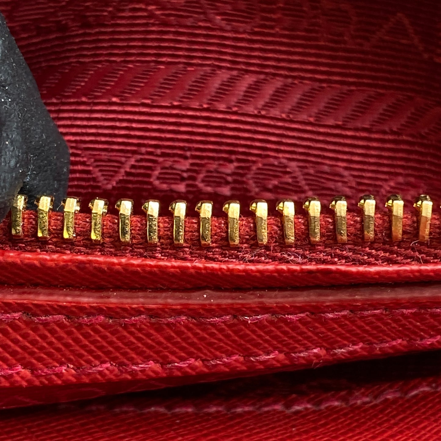 Prada Red Saffiano Leather Galleria Bag