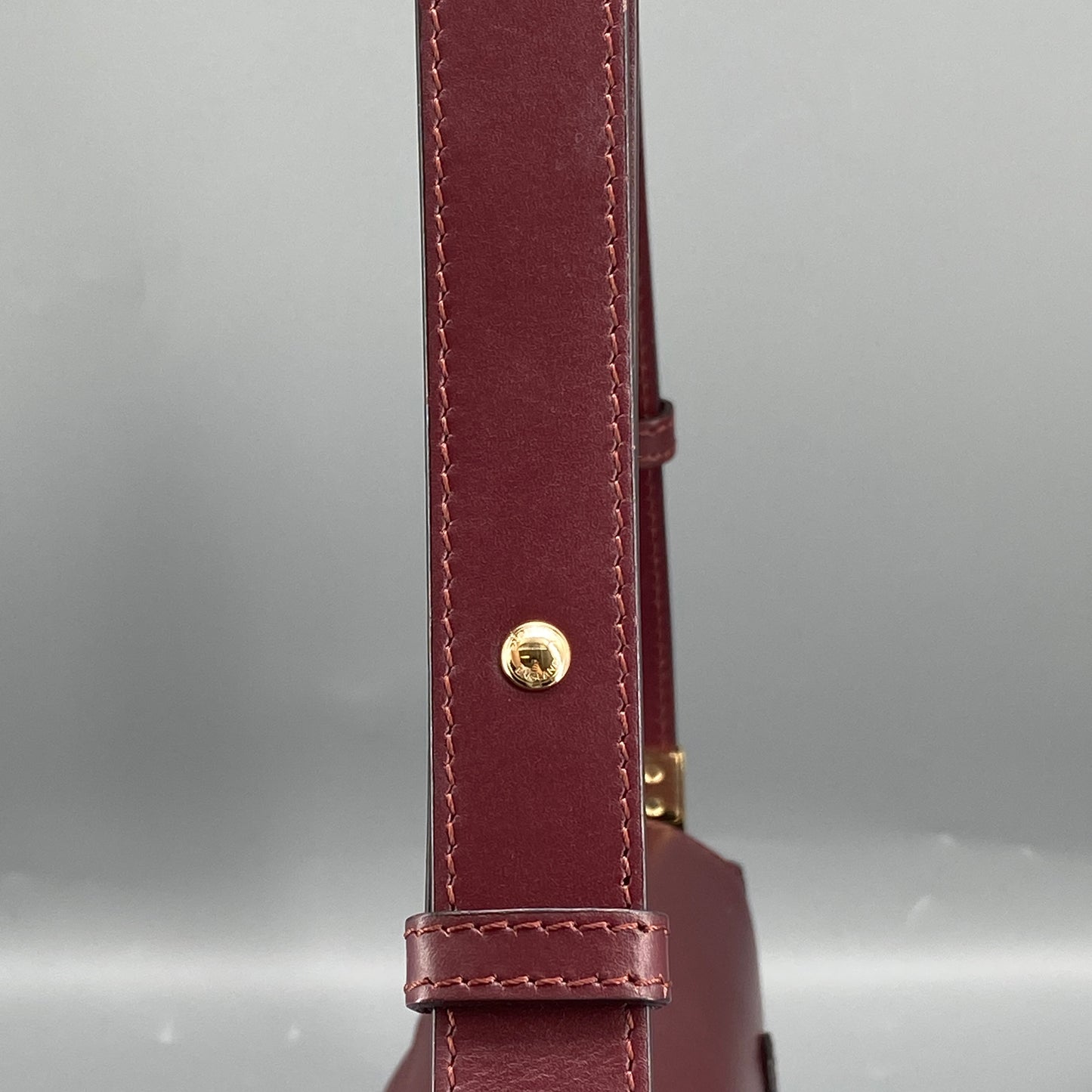 Burberry Deep Red Leather Saddle Shoulder Crossbody Bag