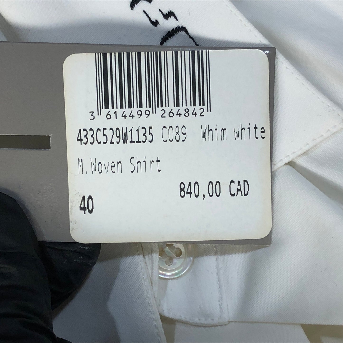 Dior White Cotton Shirt Size 40 Wit Tage