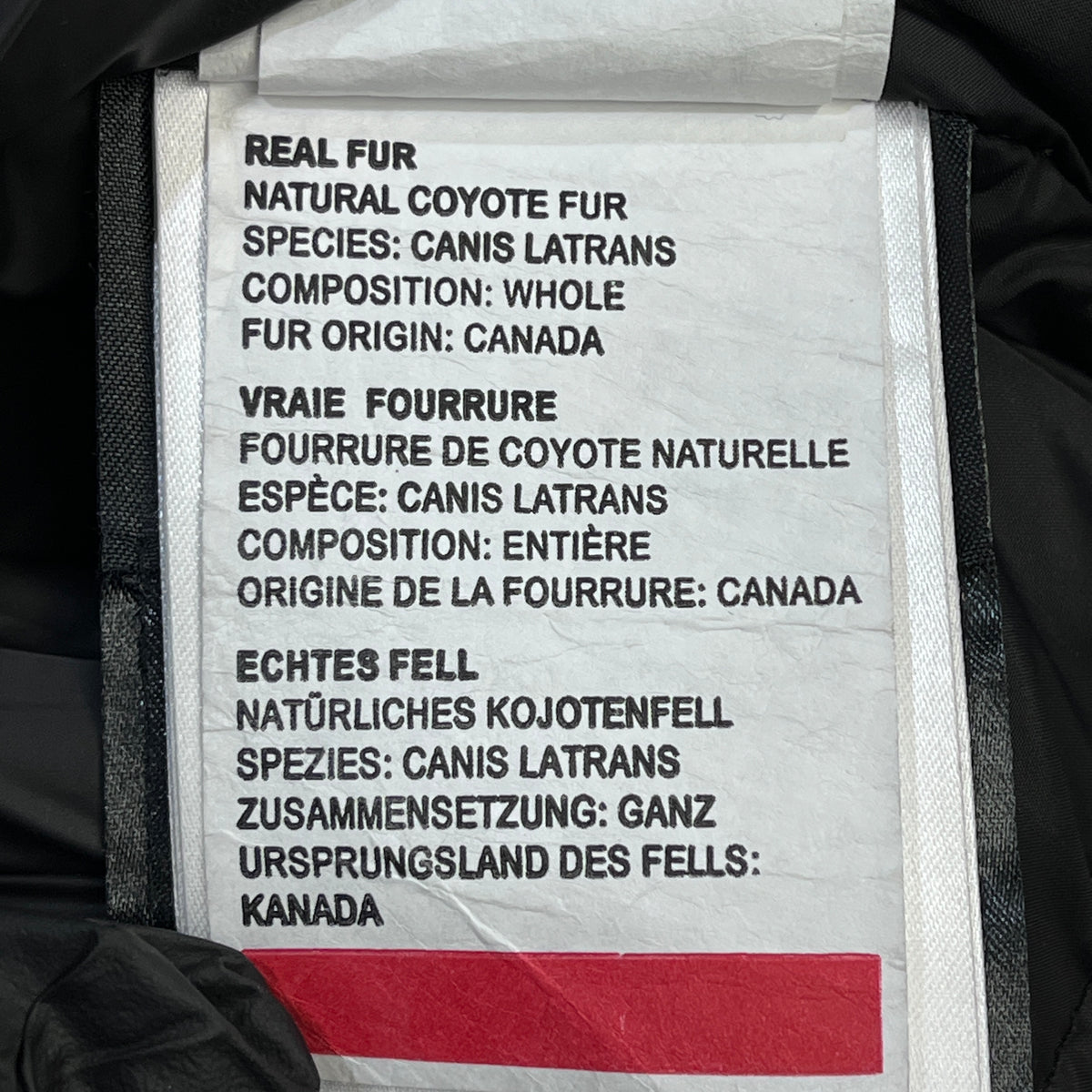 Canada Goose Red Fur Trim Parka Size S