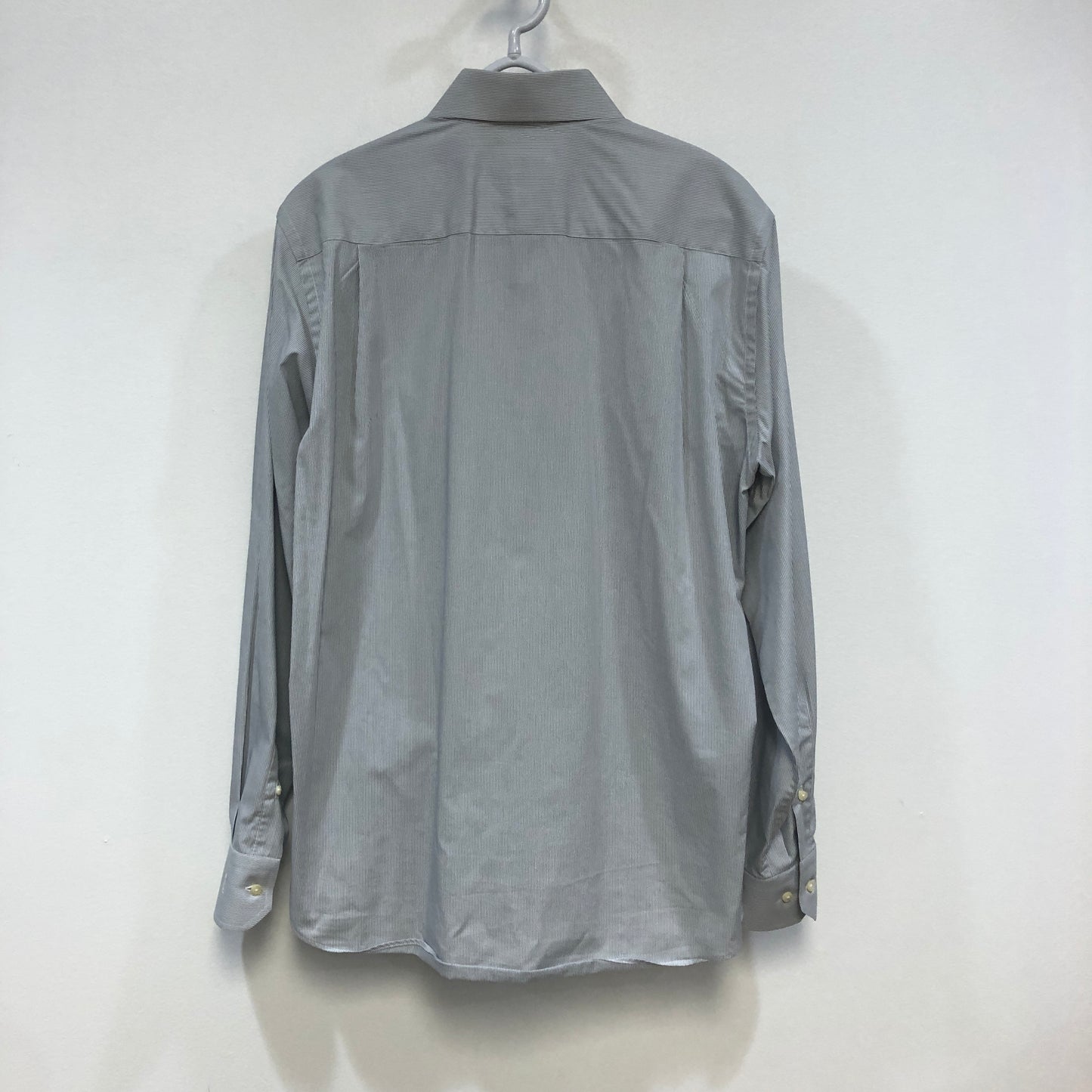 Saint Laurent Light Grey Striped Cotton Button-Down Shirt