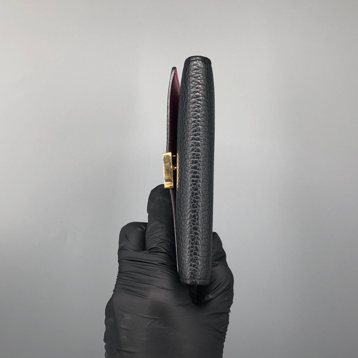 Louis Vuitton Black Taurillon Leather LV Twist Compact Wallet