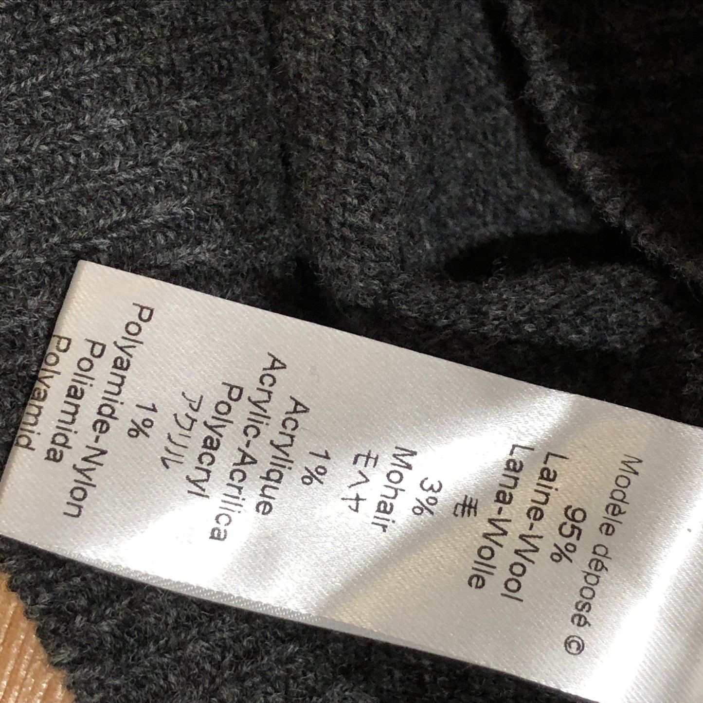 Kenzo Heather Grey Crew Neck Long Sleeve Knit Top Size M