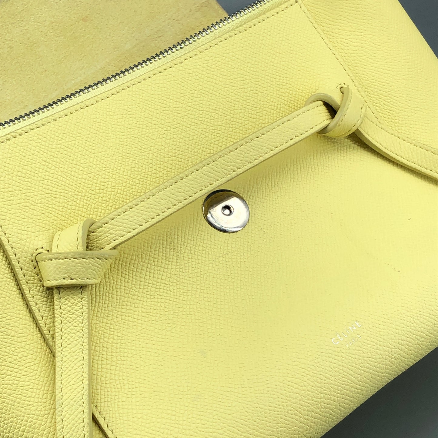 Celine Nano Belt Bag Leather Handbag Light Yellow