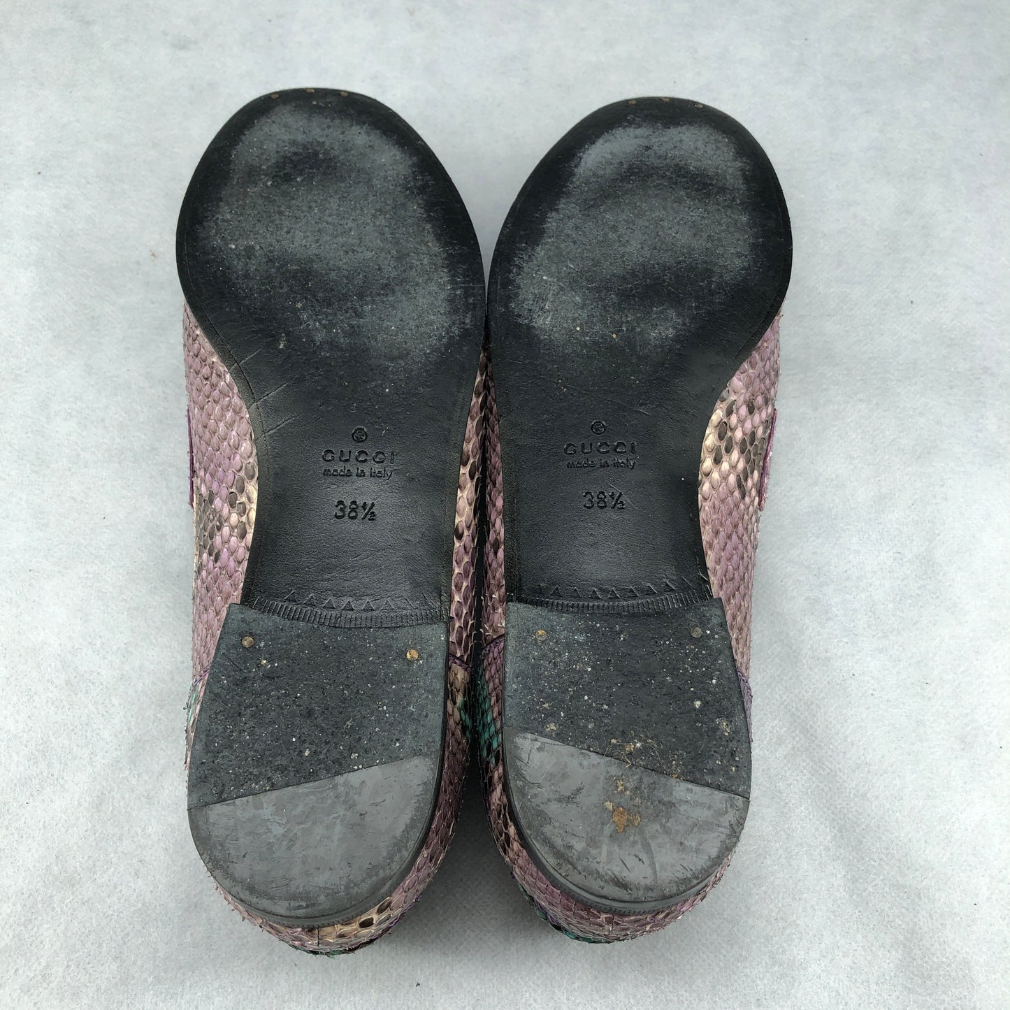 Gucci Python Horsebit Loafers Multicolor Women’s Size 38.5