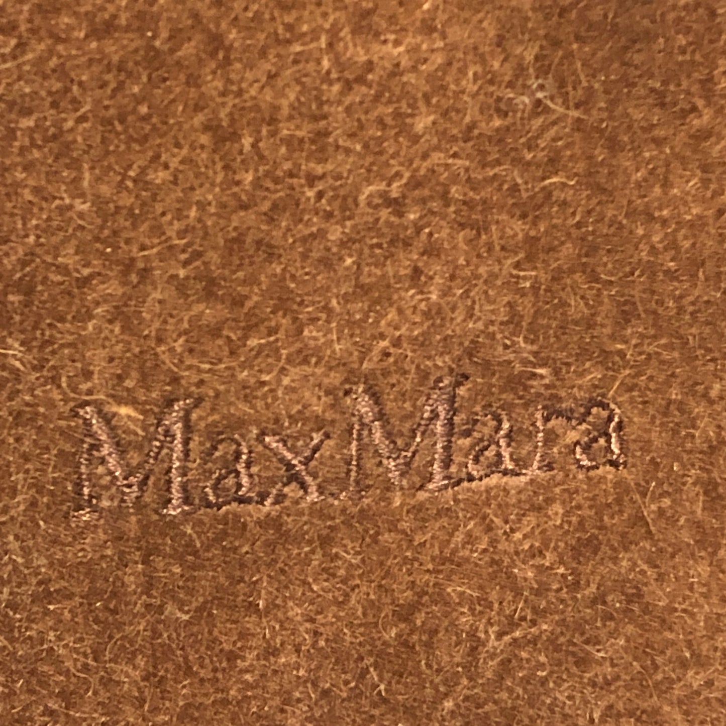 MaxMara Brown Fringed Cashmere Scarf 73*27 inches