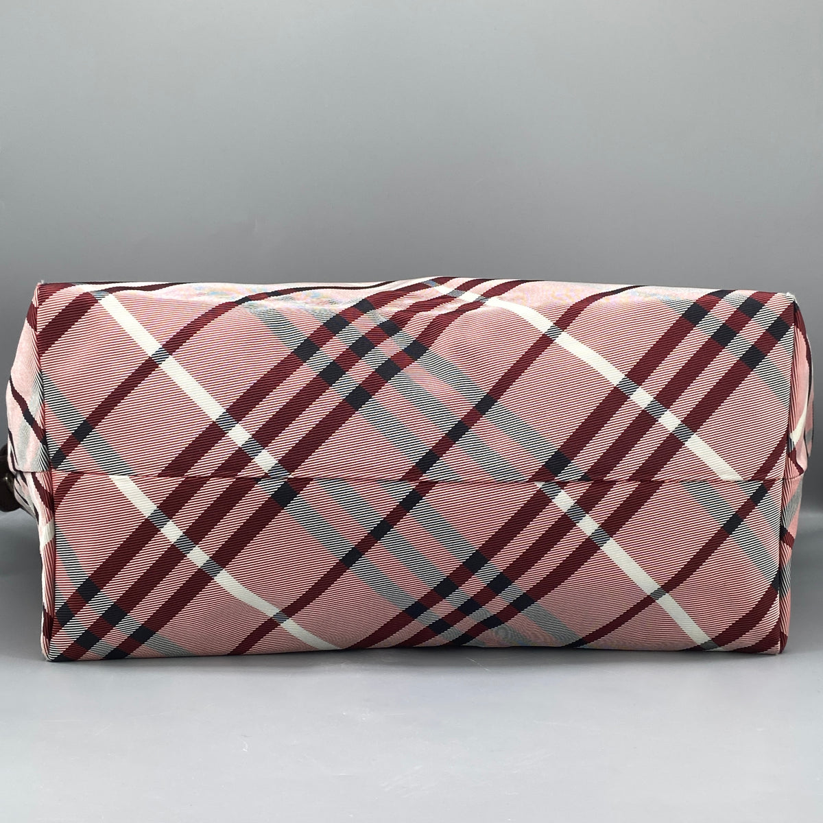 Burberry Pink Wine Check Tote Bag