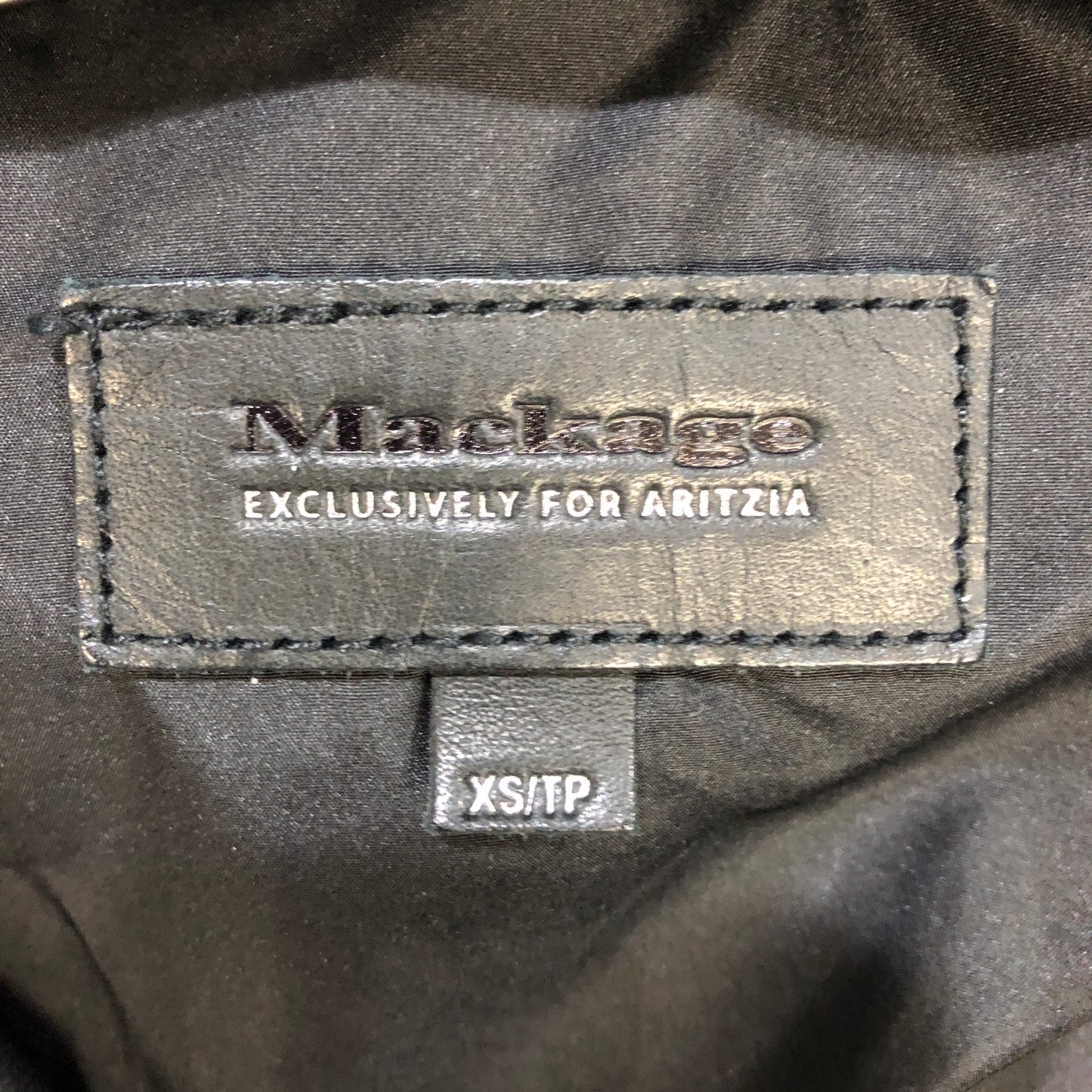 Mackage Black Leather Biker Jacket Size XS