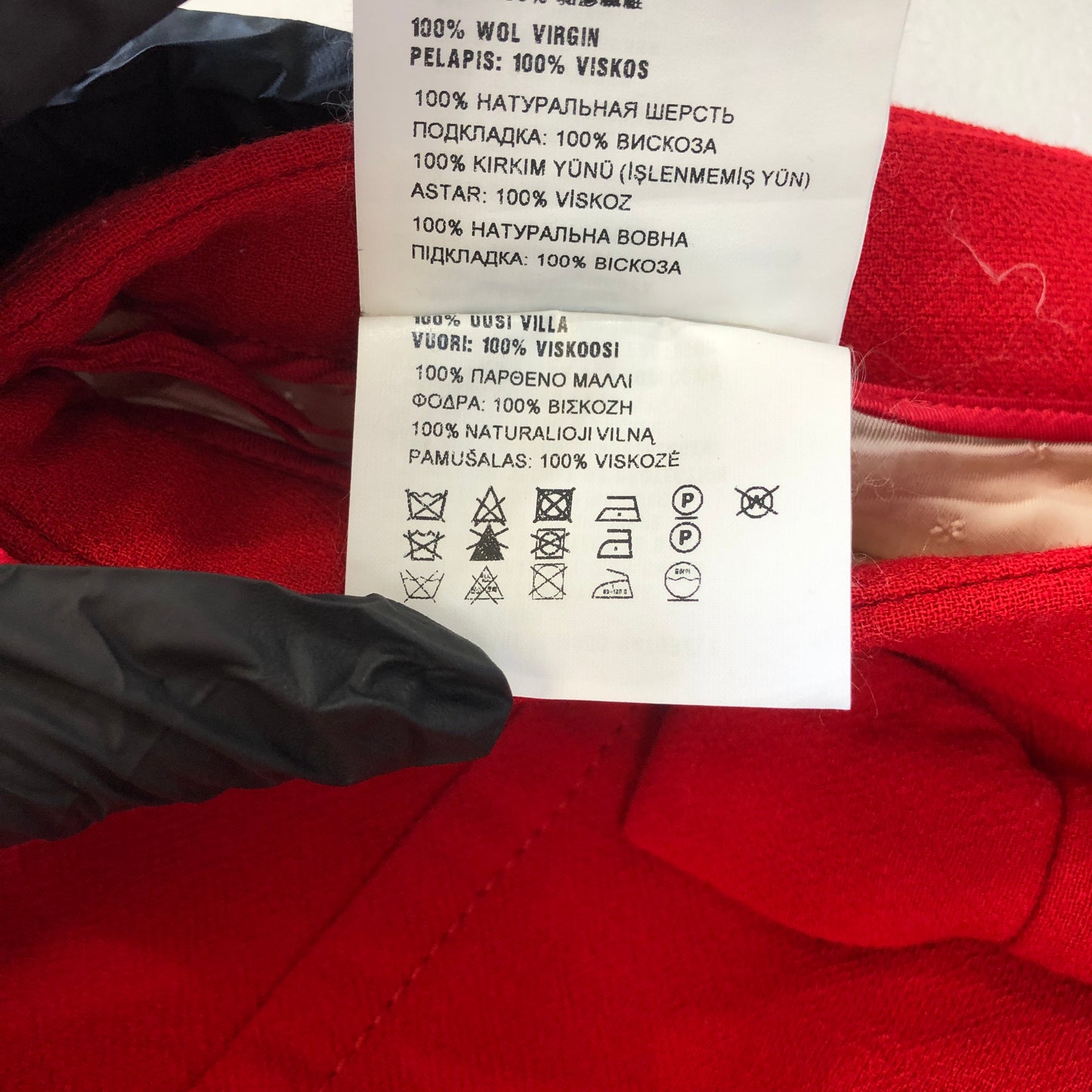 Miu Miu Red Wool Bow Detail A-Line Mini Skirt Size 38