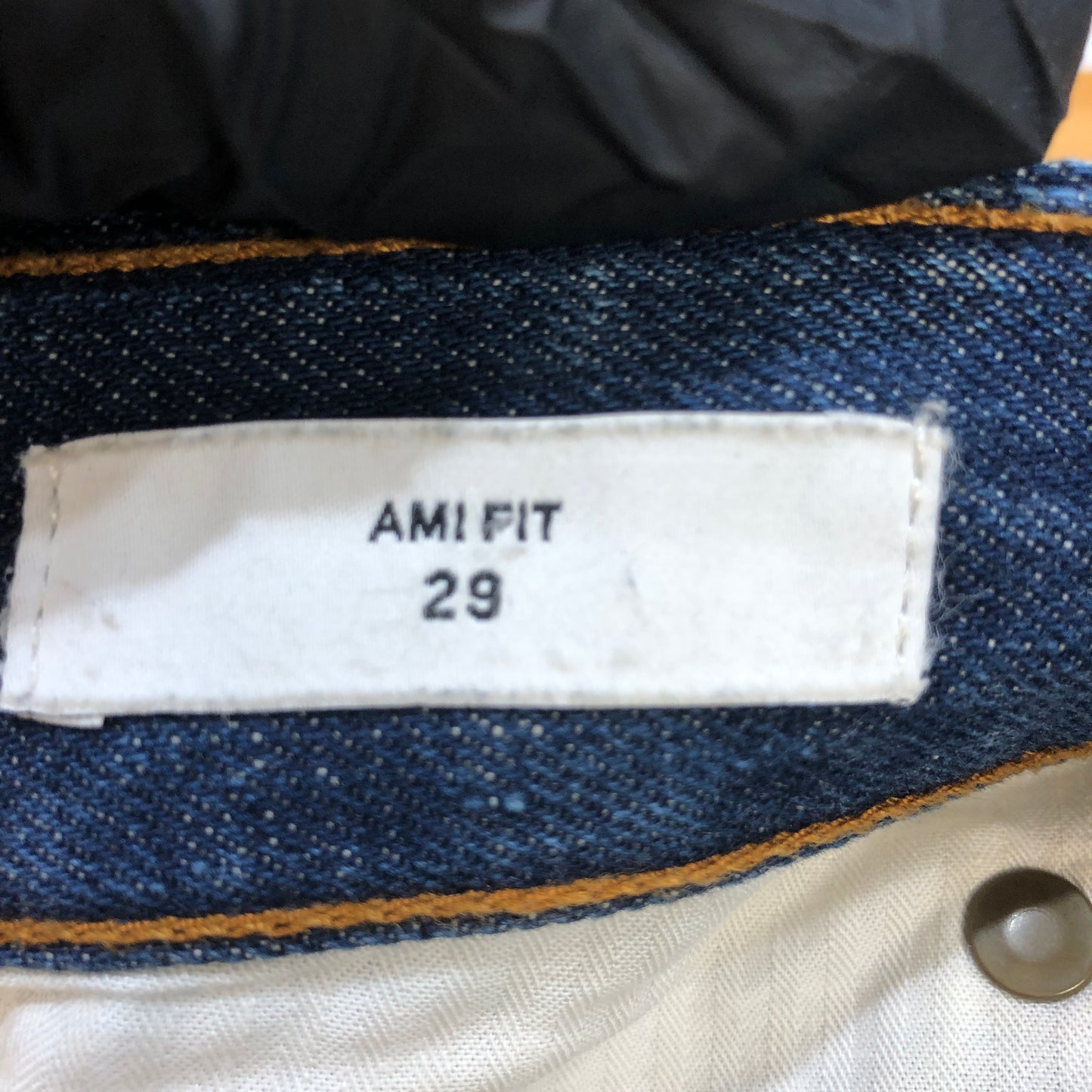 Ami Paris Blue Straight-Leg Denim Jeans Size 29