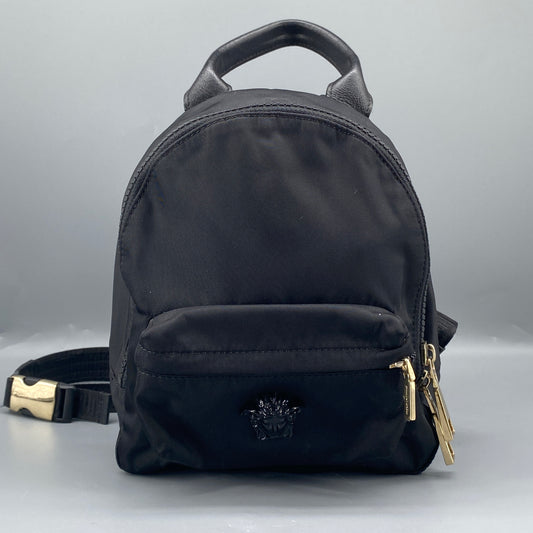 Versace Medusa Logo Mini Backpack Black Nylon