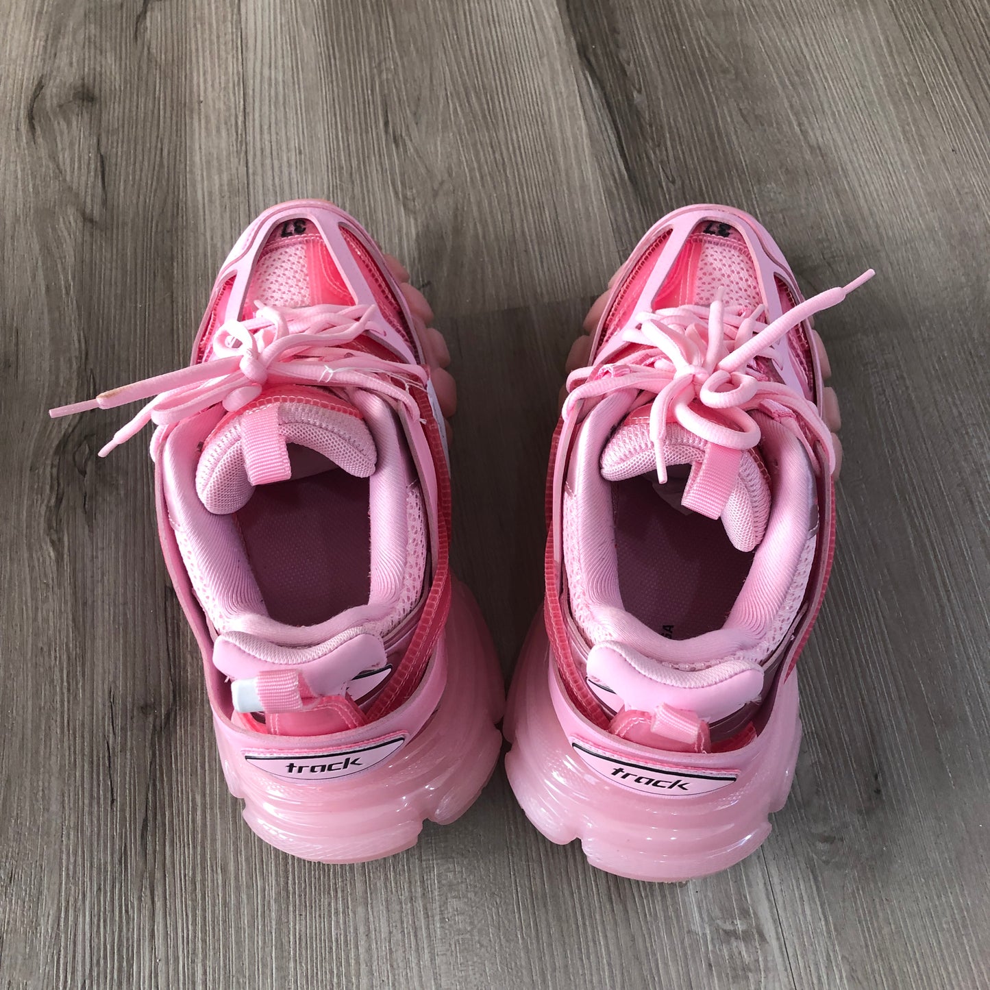Balenciaga Women's Track Mesh Chunky Sneakers Size 37 Pink