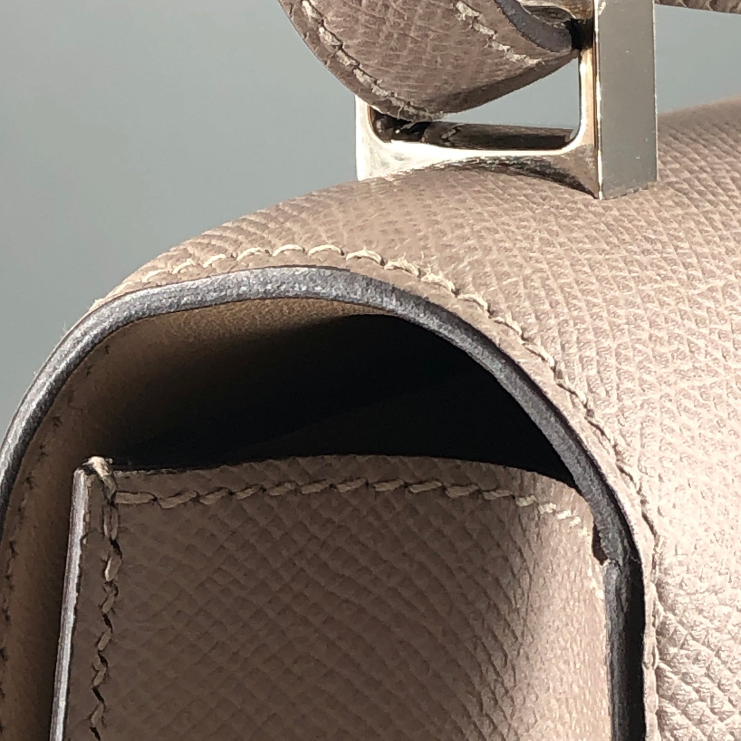Hermes 2017 Verrou 23cm Bag Asphalt Grey