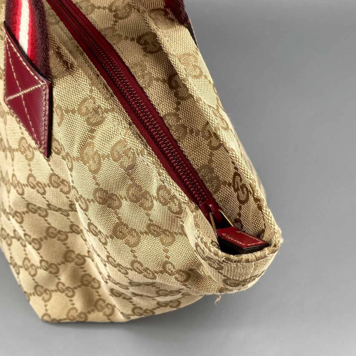 Gucci Beige GG Supreme Canvas  Sherry Line Tote Bag