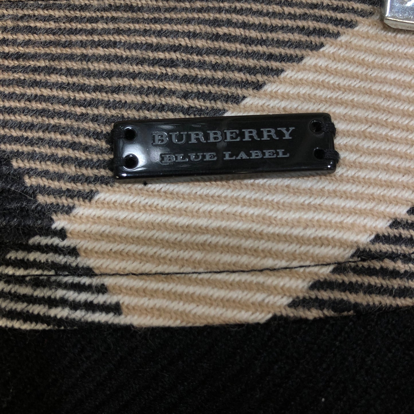 Burberry Blue Label Vintage Check Wool Pleated Shorts Size 38 Black/White/Brown