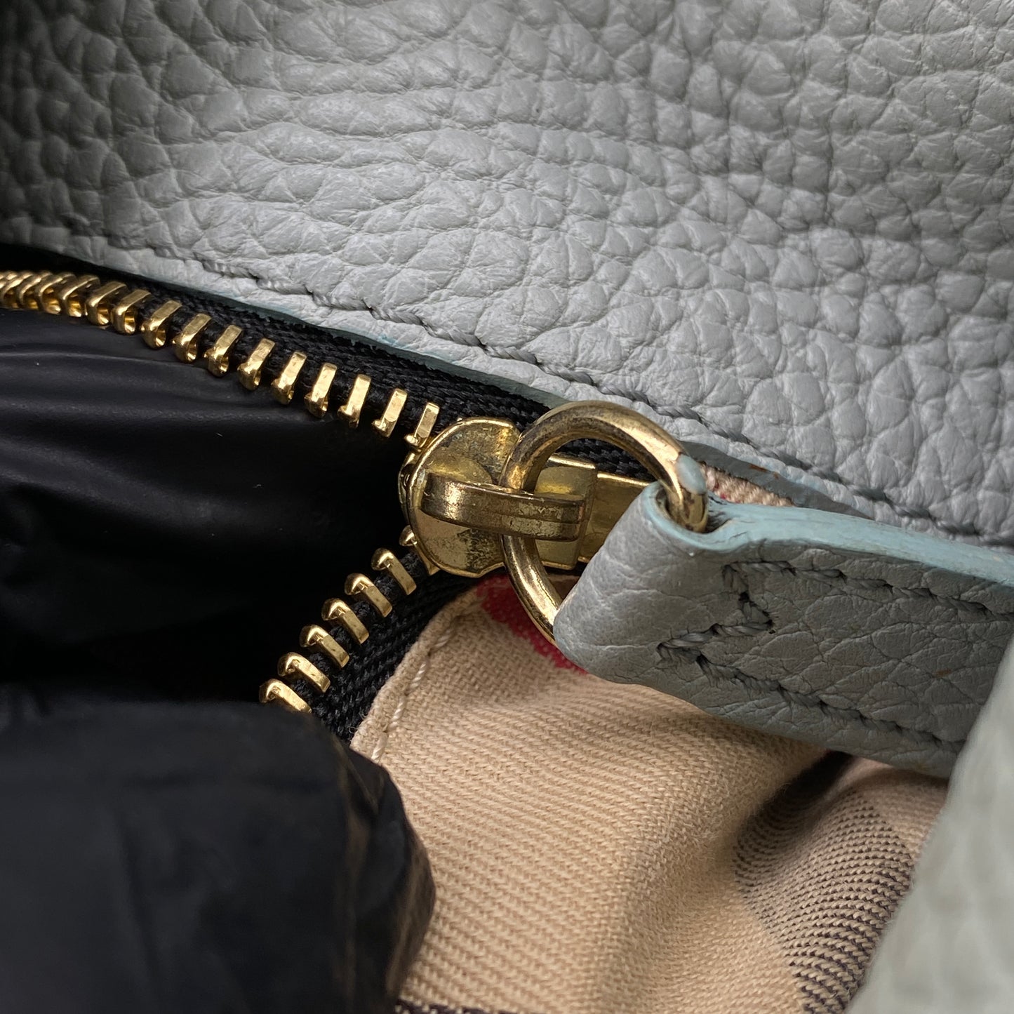 Burberry Mint Green Leather Shoulder Bag